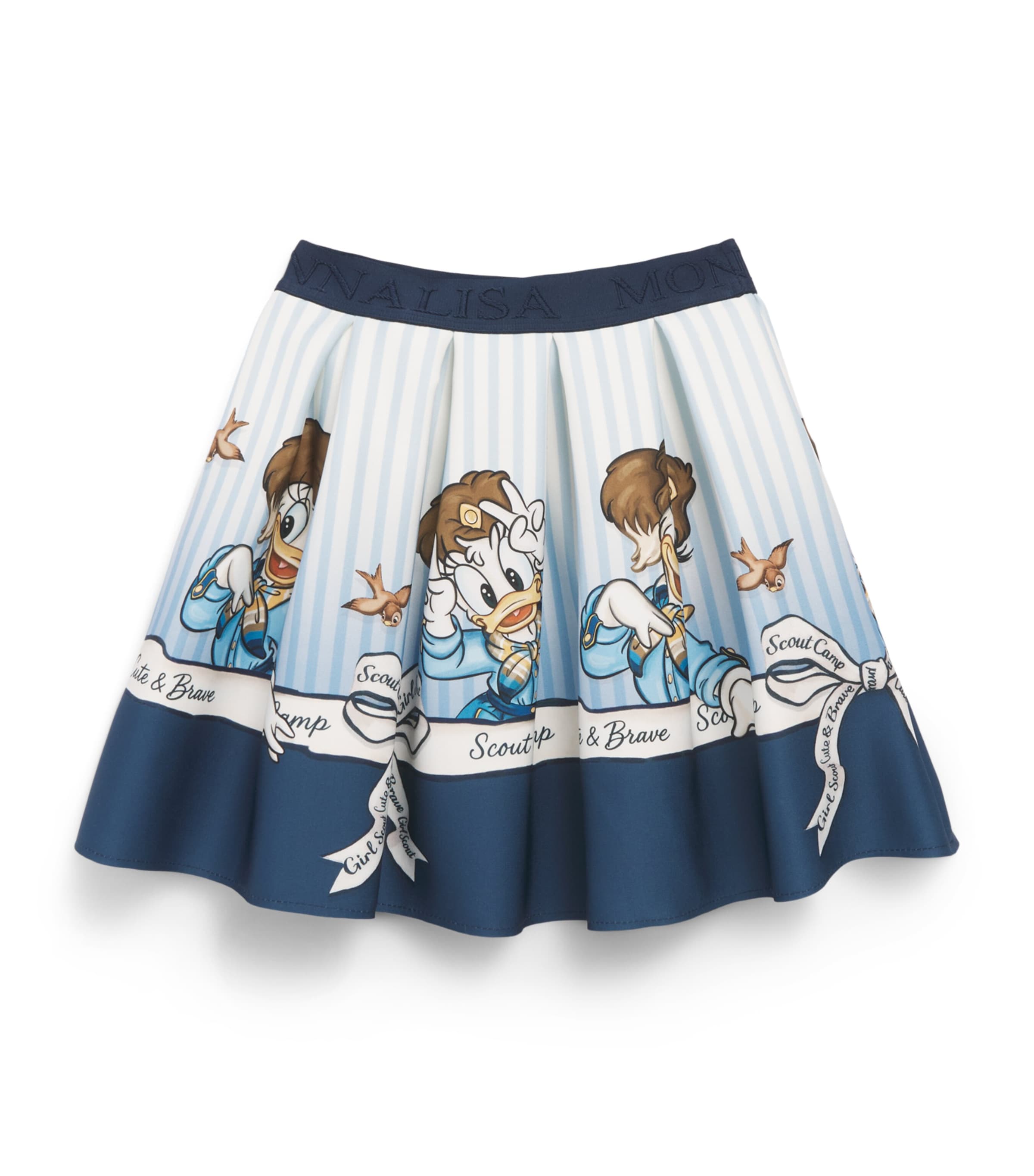 Monnalisa Scout Camp Skirt (2-8 Years) Panna+blu