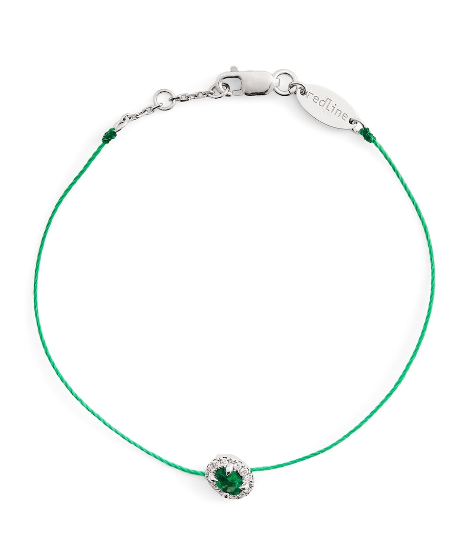 White Gold, Diamond and Emerald Diva Bracelet