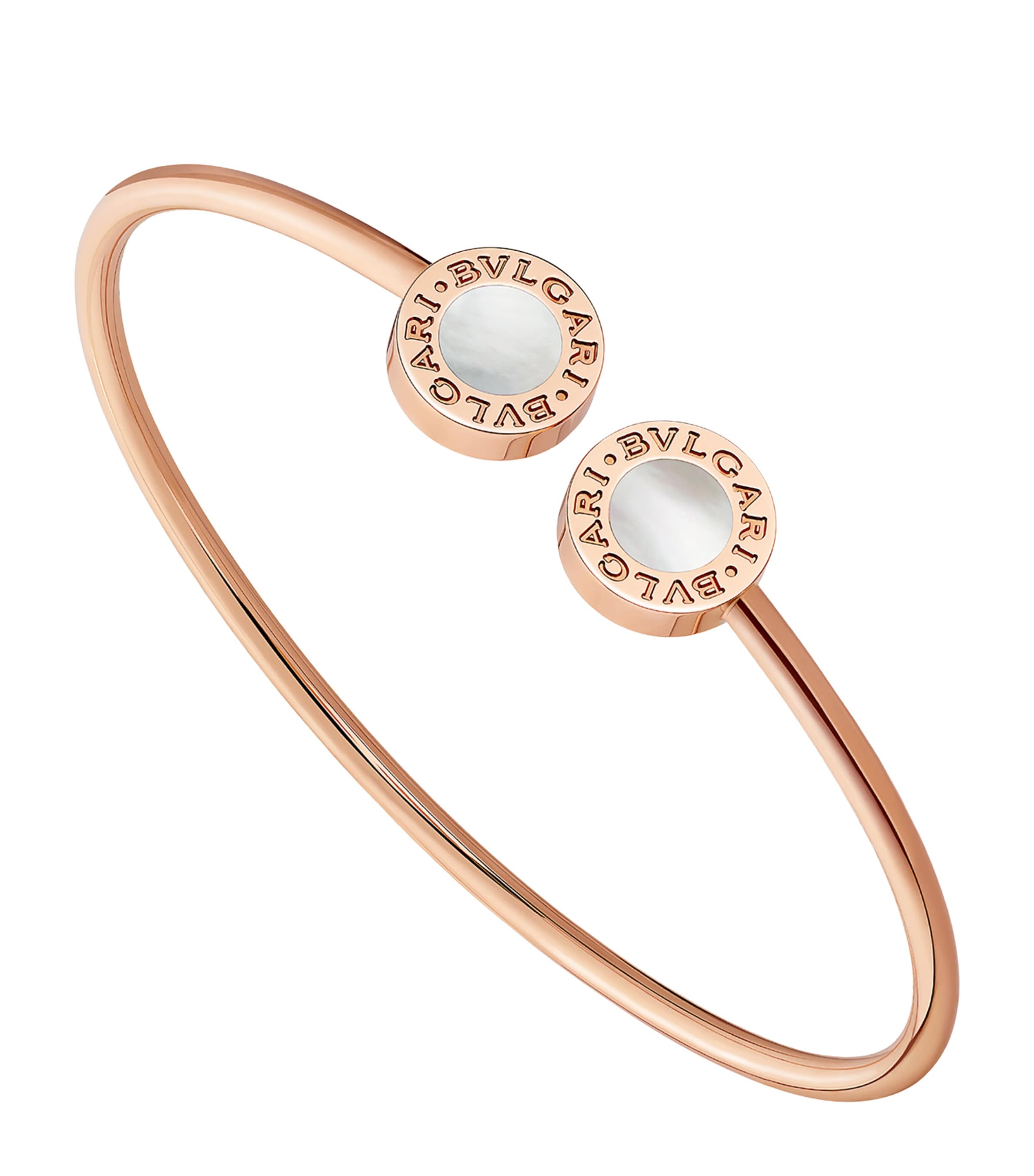 Bvlgari Rose Gold and Mother-of-Pearl Bvlgari Bvlgari Bangle Gold