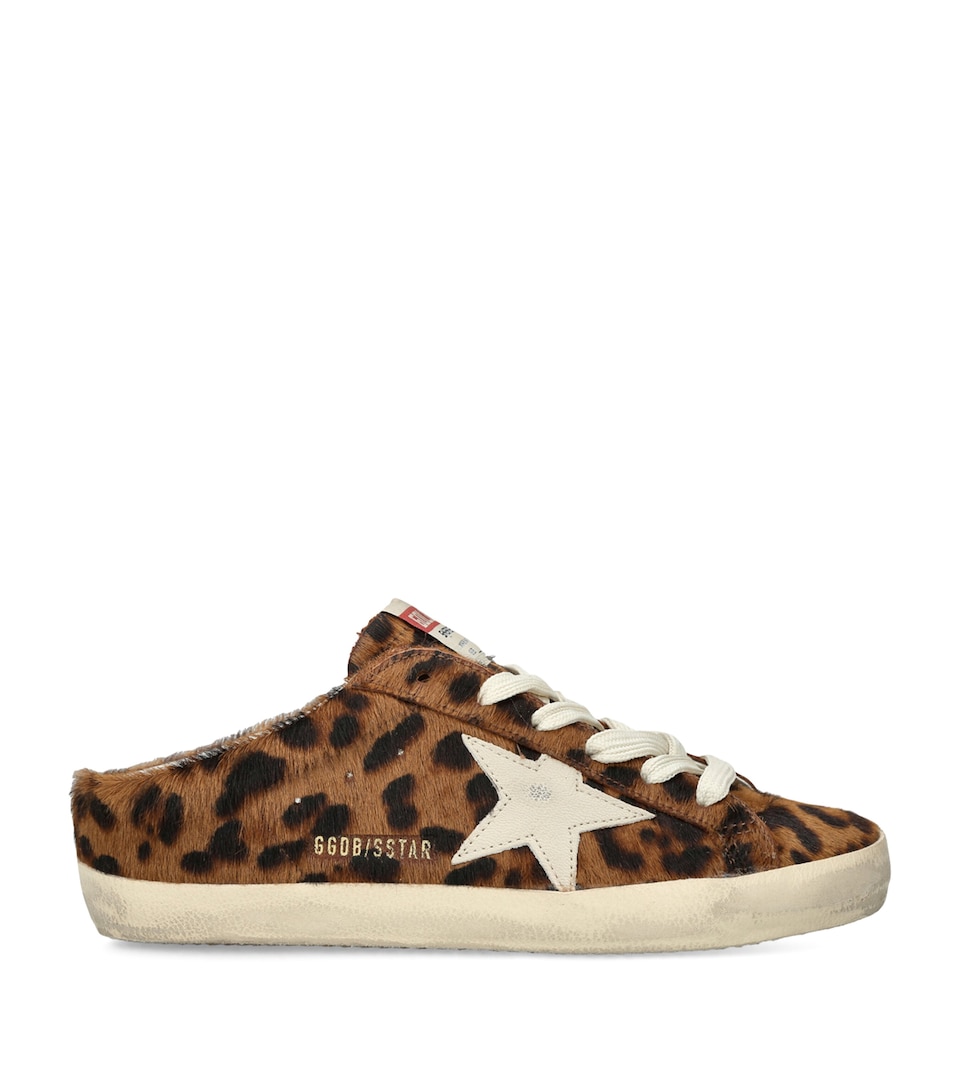 Golden Goose Leopard-Print Super-Star Sabot Sneakers Dk.brn Com