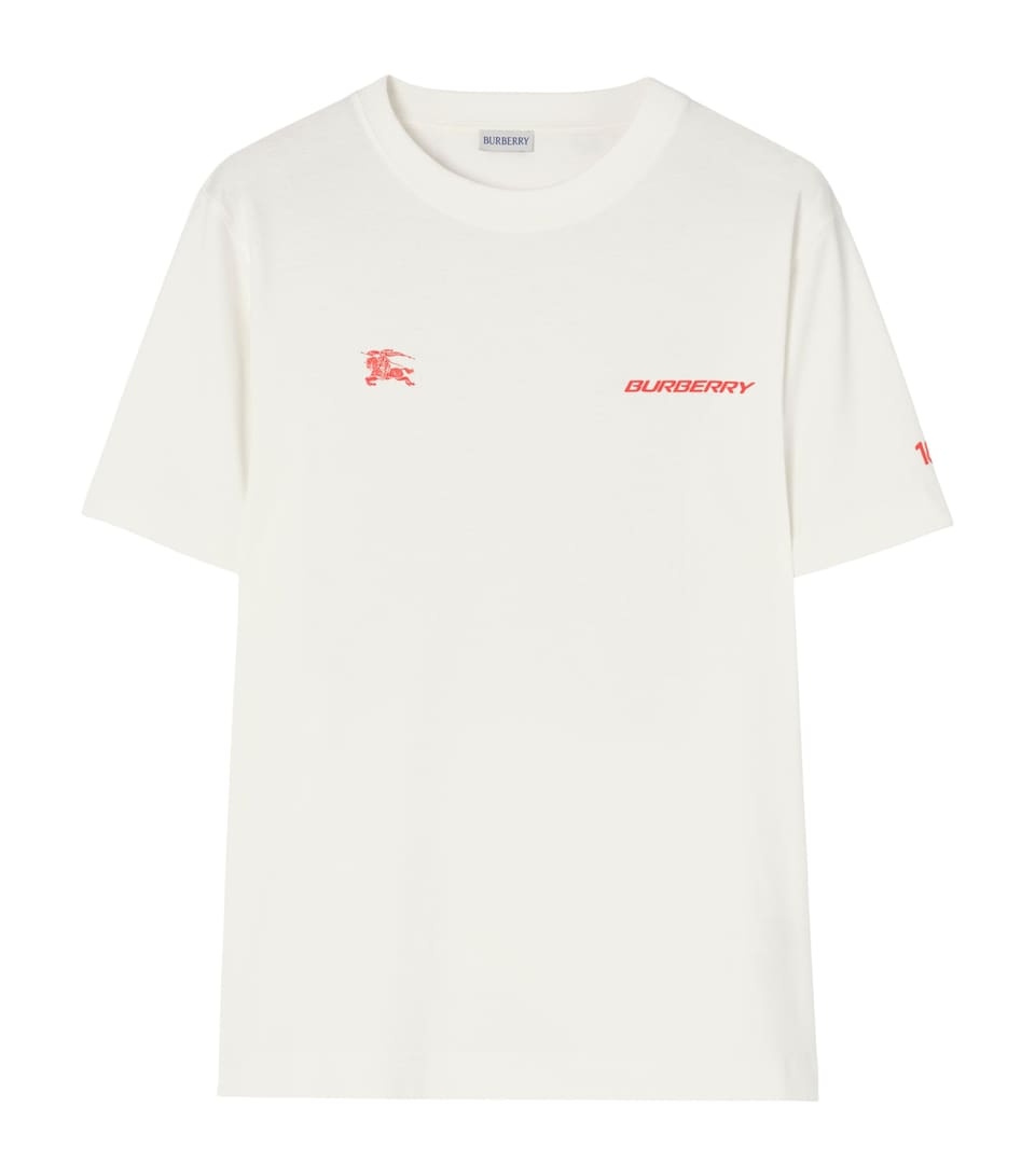 Burberry Mens Cotton London Map T-Shirt Chalk