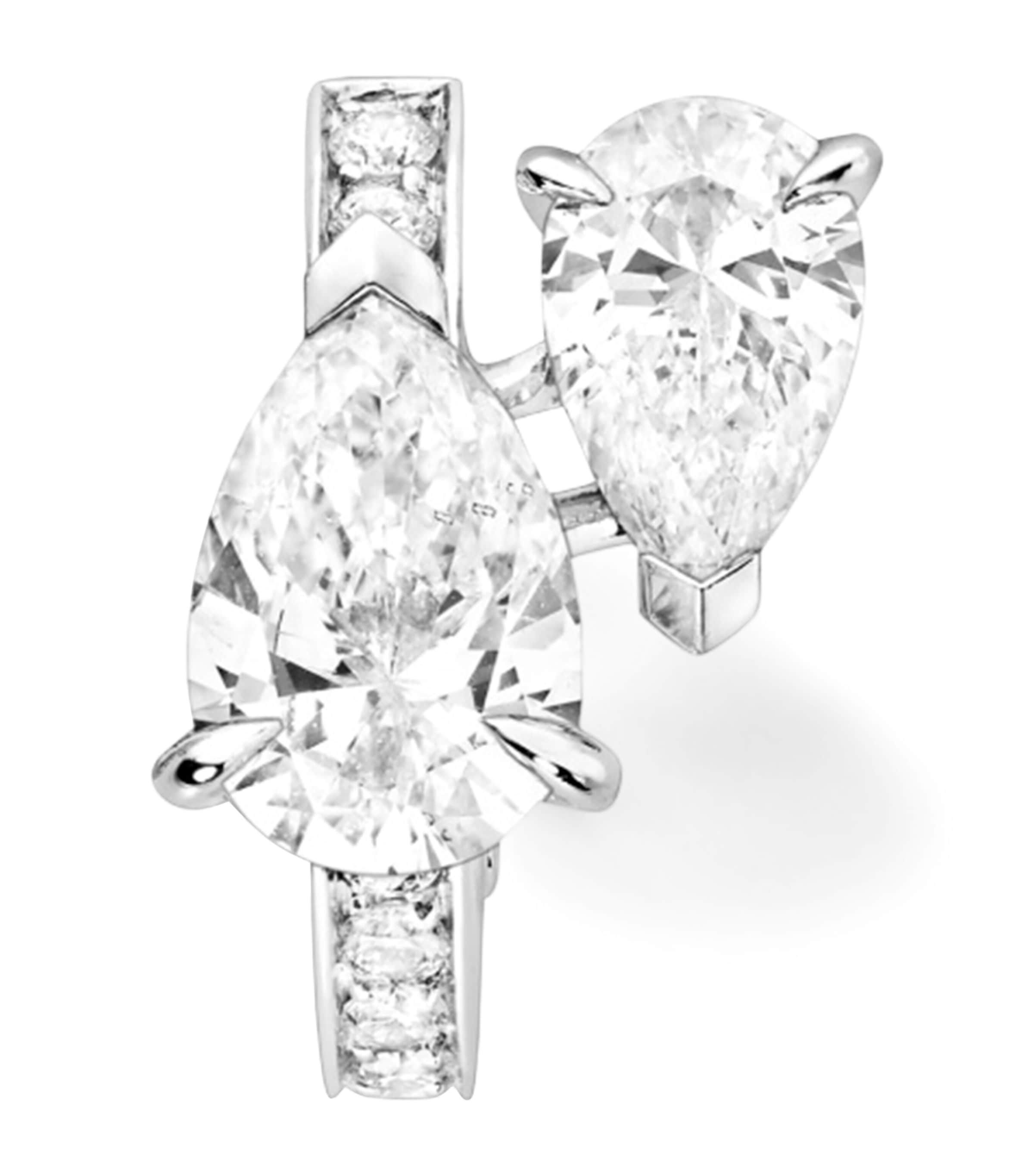 Repossi White Gold and Diamond Serti Sur Vide Single Earring White Gold