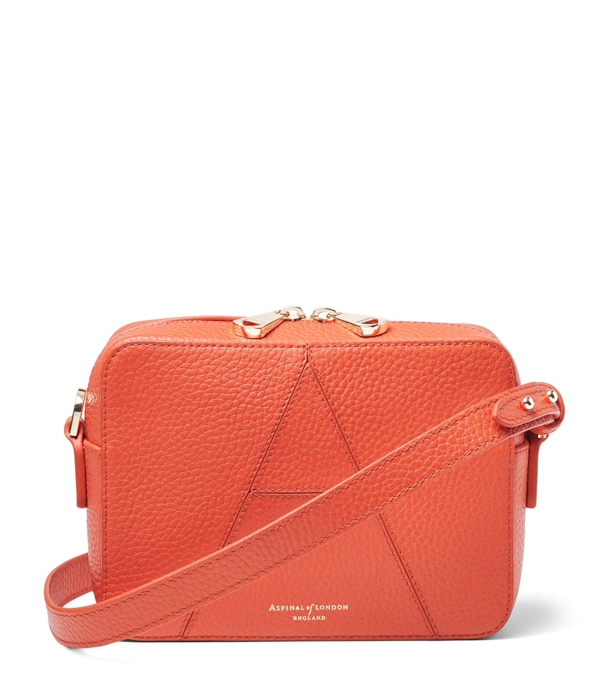 Aspinal Of London Leather A Camera Bag Orange