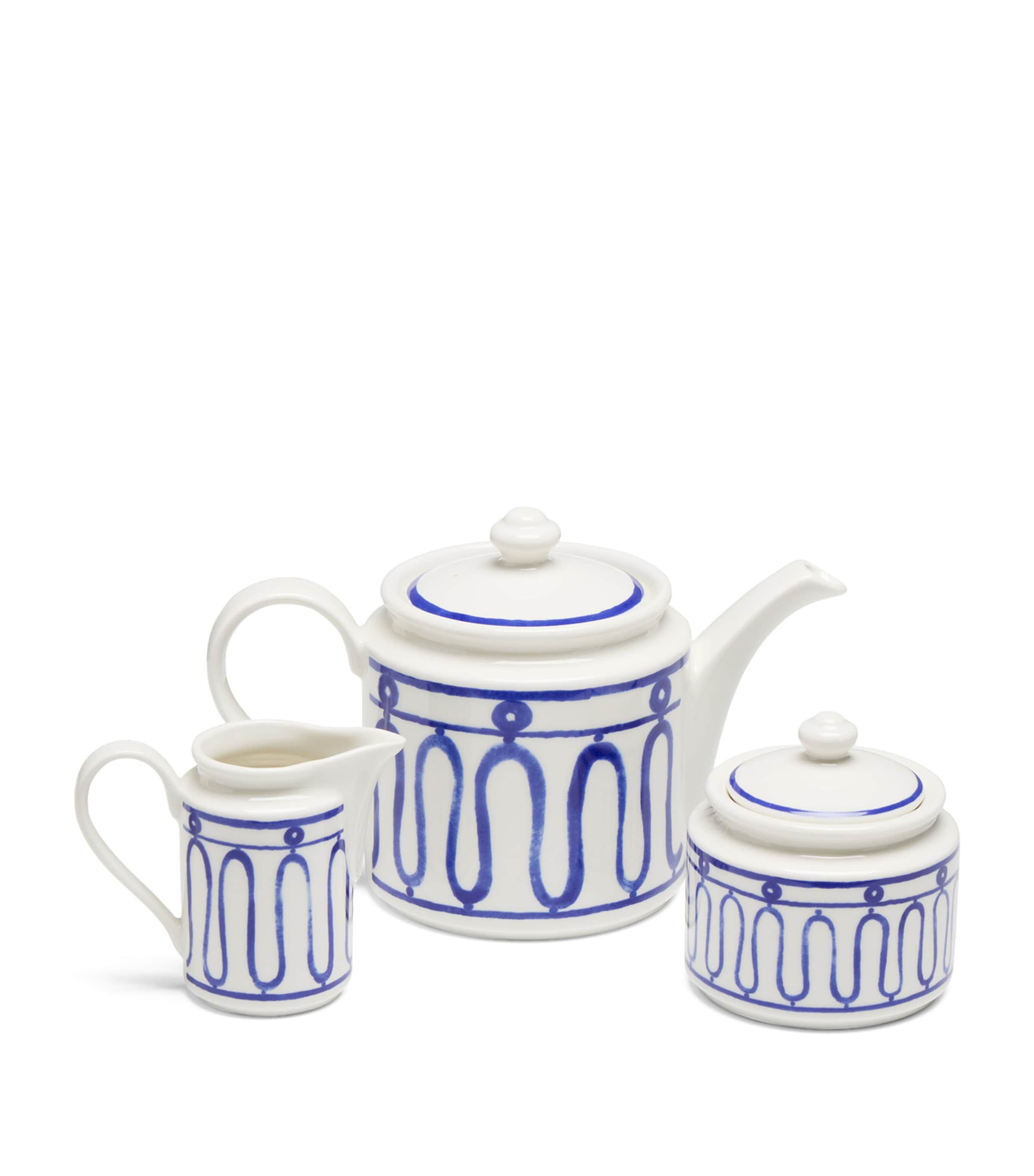 Themis Z Kyma Tea Set Blue On White
