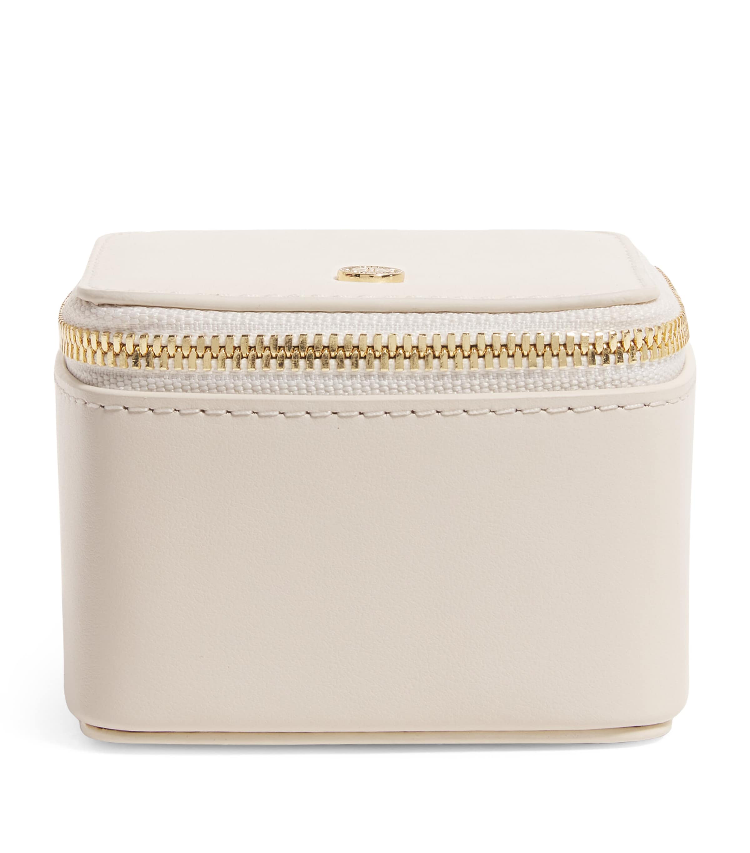 Harrods Smooth Leather Trinket Box Birch