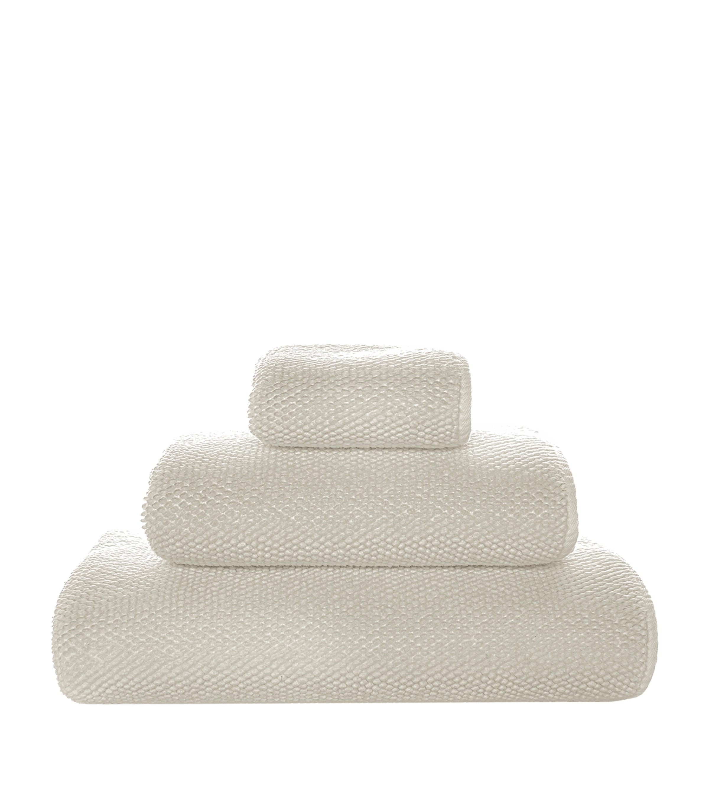 GRACCIOZA Cotton Pearls Hand Towel (50cm x 100cm) Fog