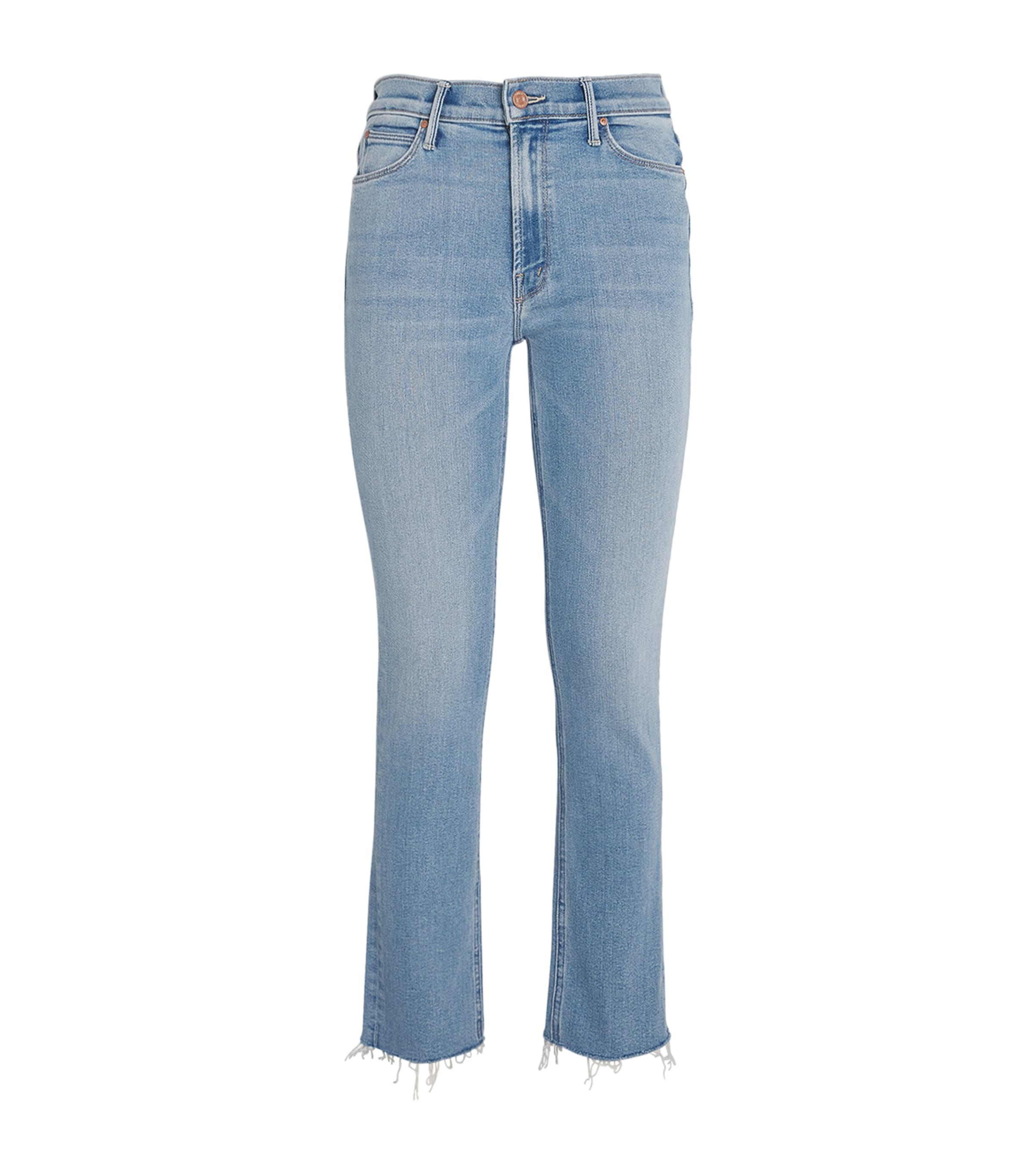 MOTHER Womens The Dazzler Ankle Fray Jeans Blessing In Disguise