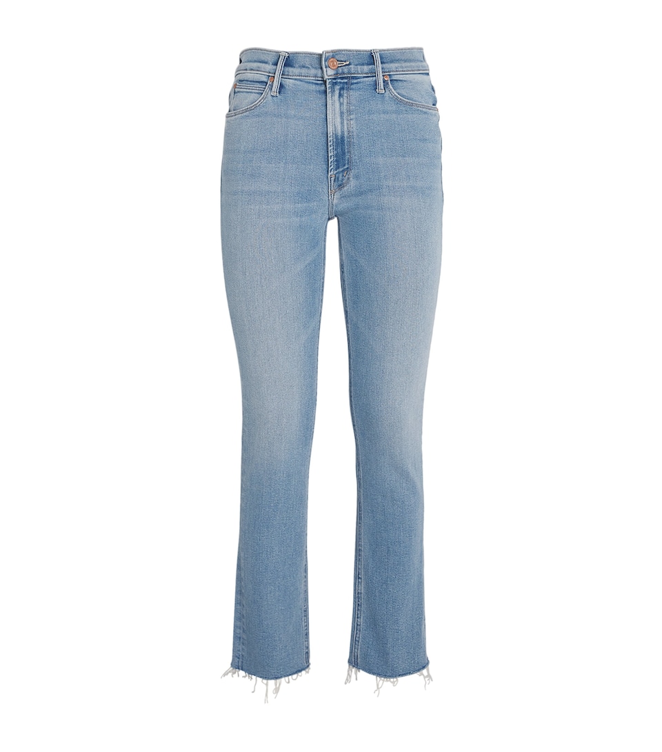 MOTHER Womens The Dazzler Ankle Fray Jeans Blessing In Disguise
