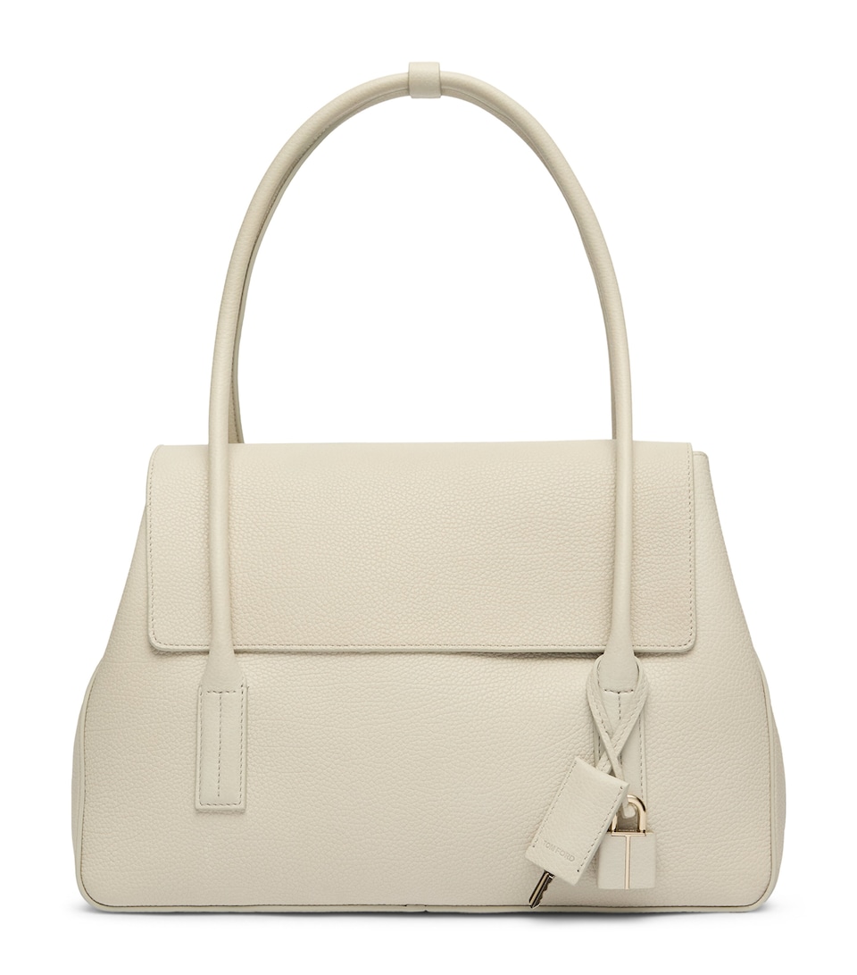 TOM FORD Medium Leather Top-Handle Bag Tah