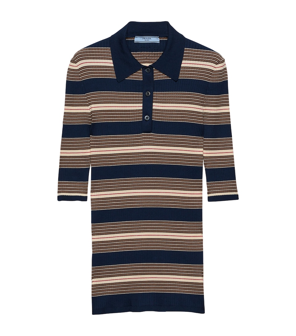 Cotton-Blend Knitted Polo Shirt