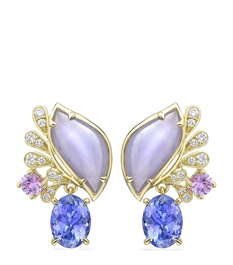 Boodles Yellow Gold, Diamond and Mixed Stone A Family Journey Provence Earrings Yellow Gold