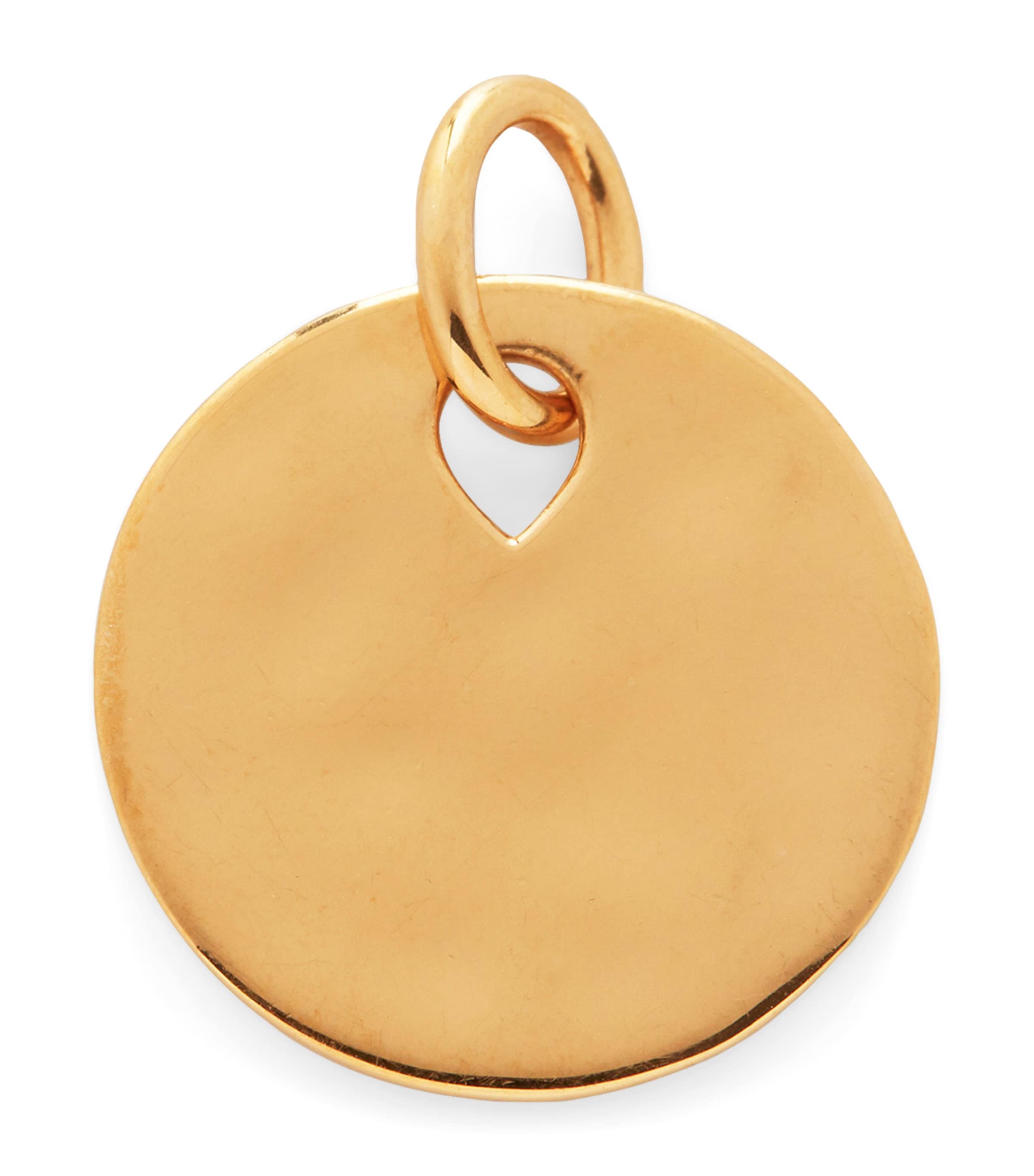 Gold Vermeil Ziggy Round Pendant