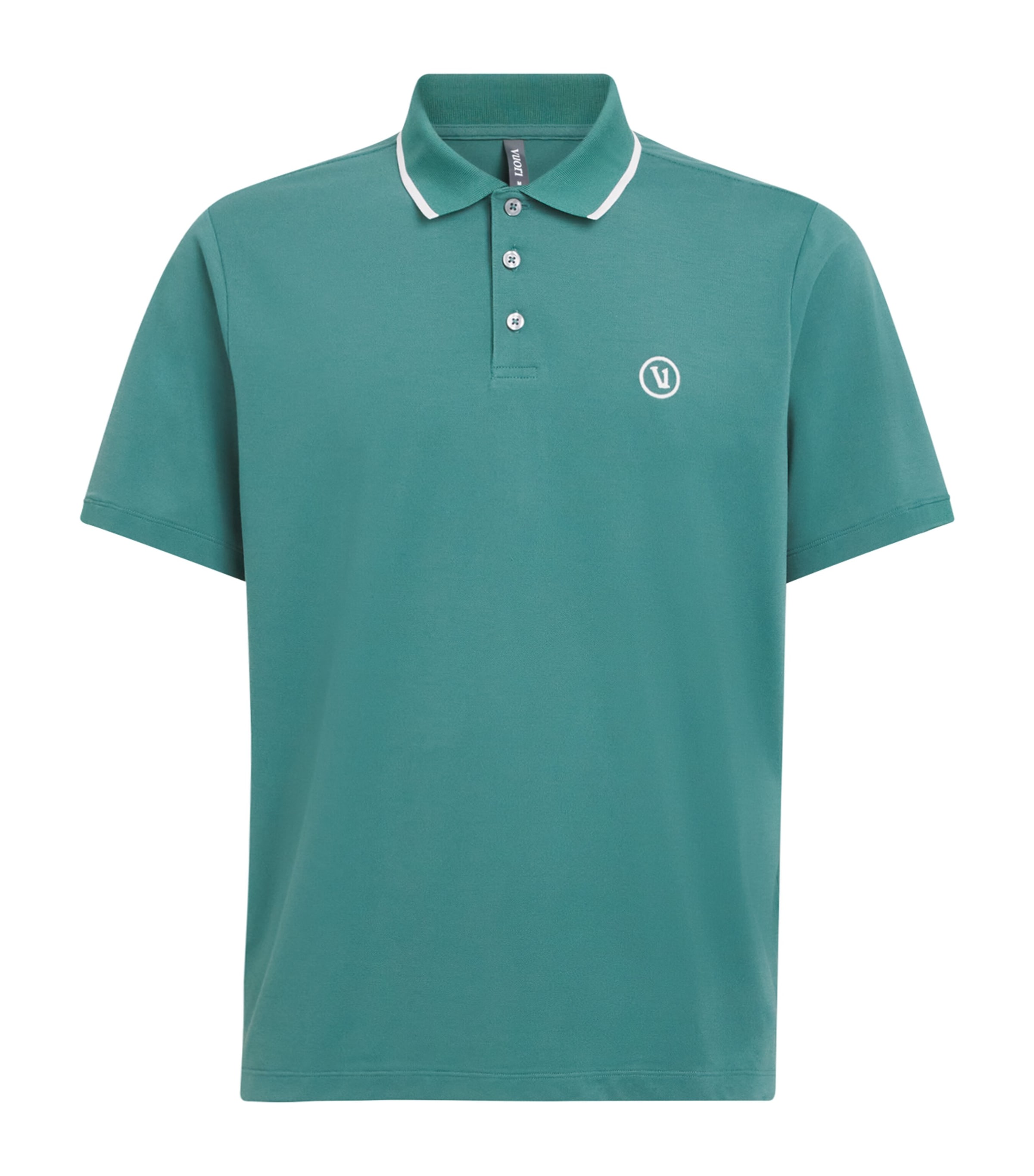 VUORI Mens Embroidered Gamepoint 2.0 Polo Shirt Kcy Dark Cyan