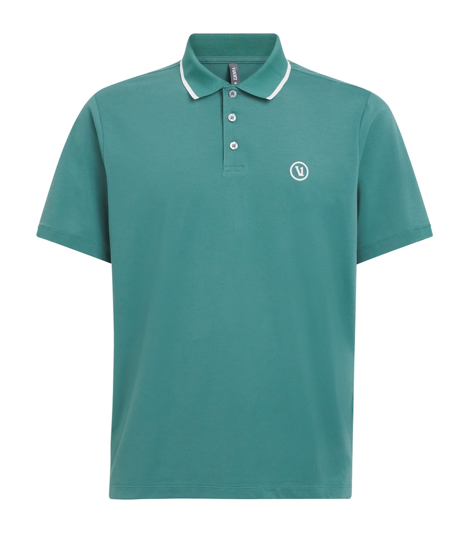VUORI Mens Embroidered Gamepoint 2.0 Polo Shirt Kcy Dark Cyan