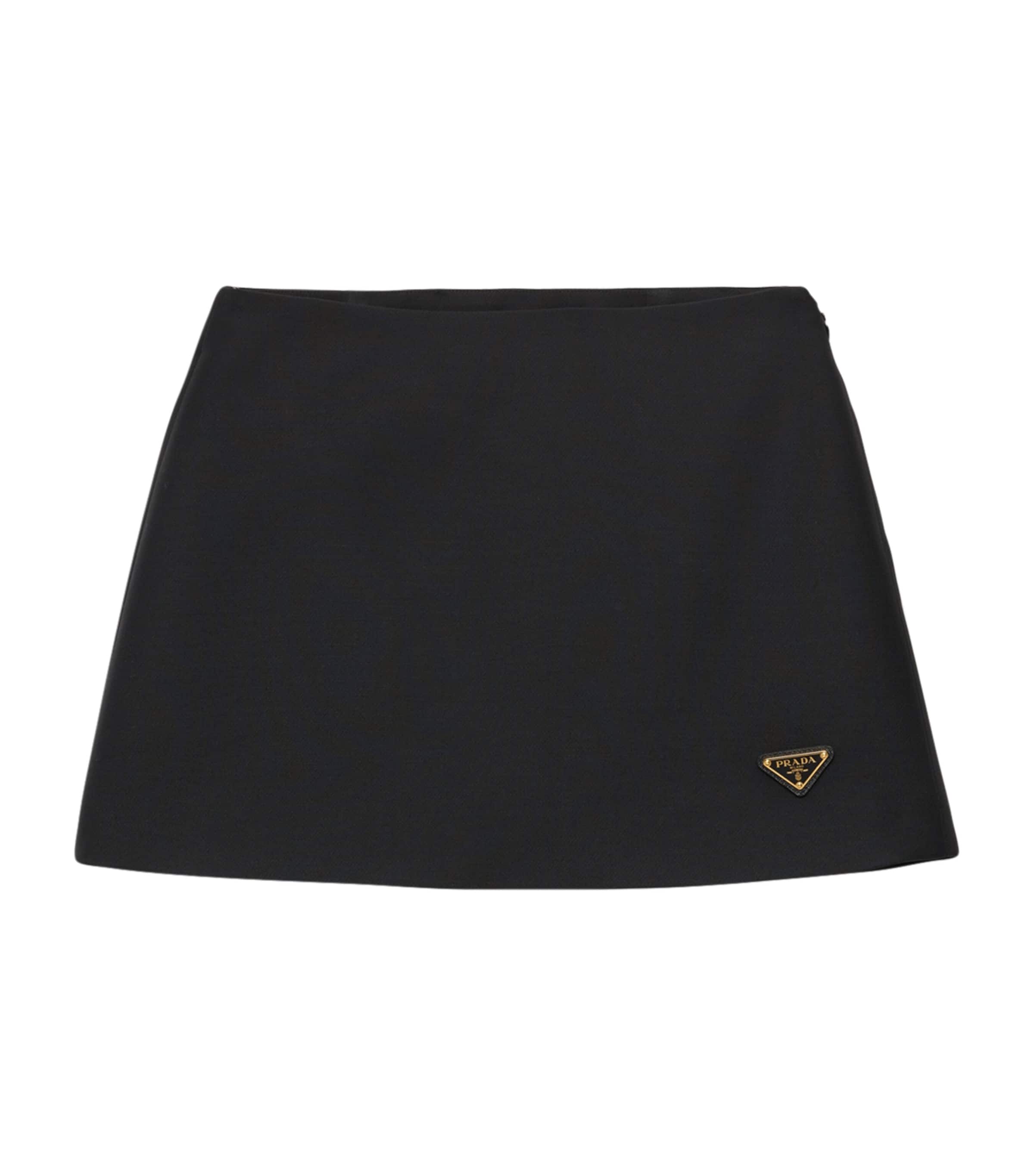 Prada Wool-Blend Satefy Pin Mini Skirt | Harrods UK