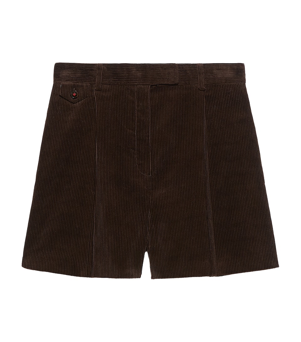 MAX&Co. Womens Corduroy Shorts Dark Brown