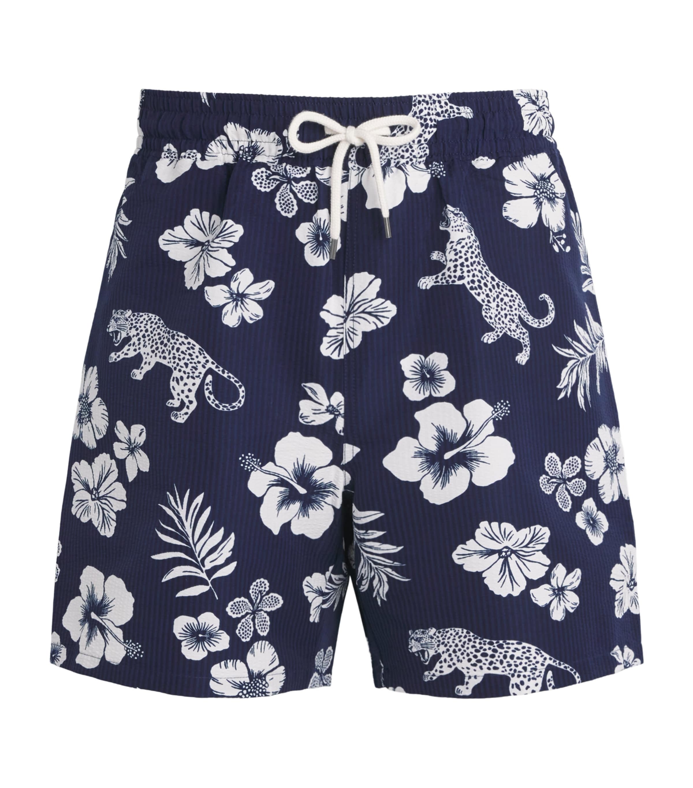 Polo Ralph Lauren Mens Seersucker Printed Traveller Swim shorts Jaguar Tropical