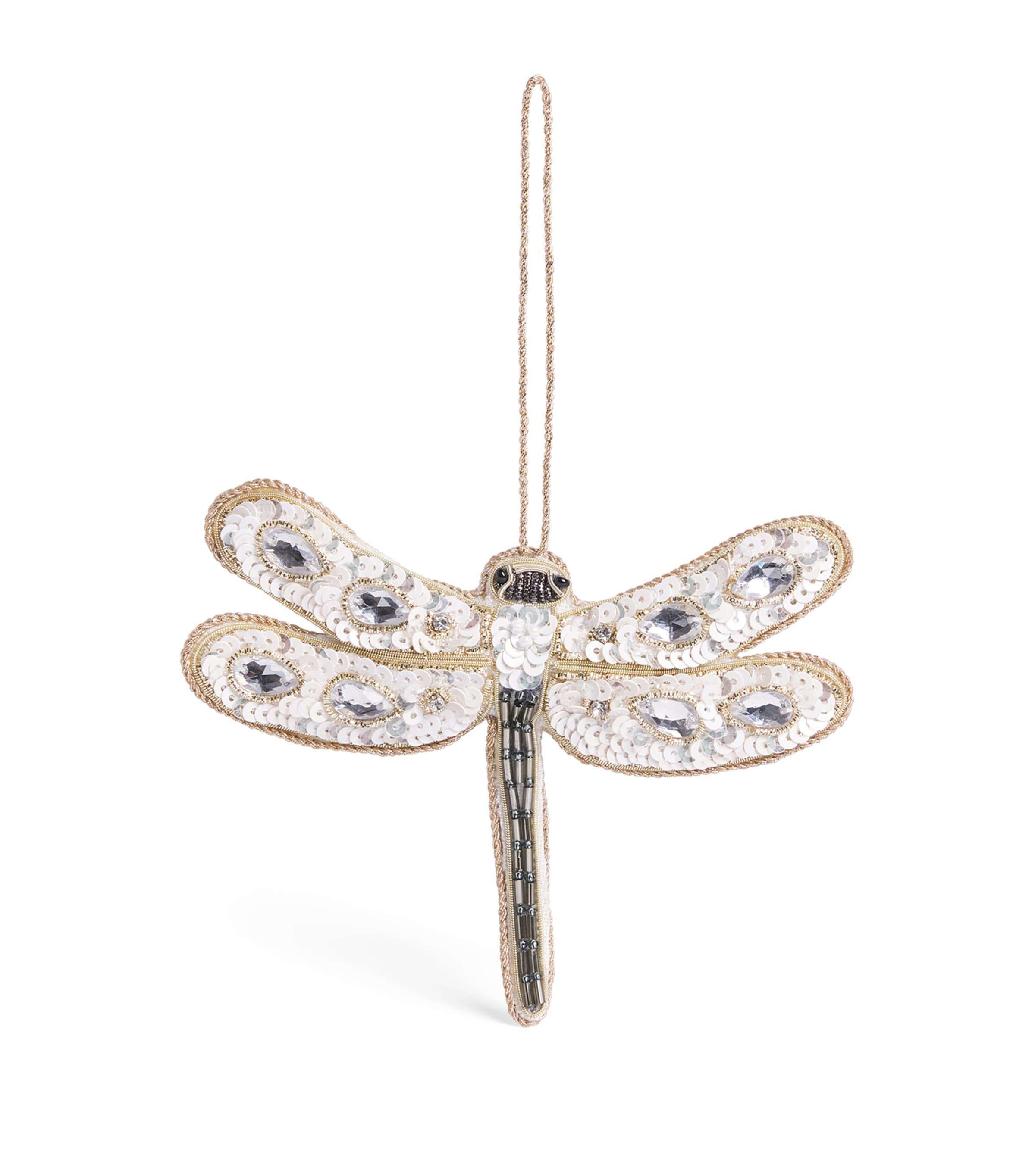 Katie Larmour Crystal-Embellished Dragonfly Tree Decoration Ivory