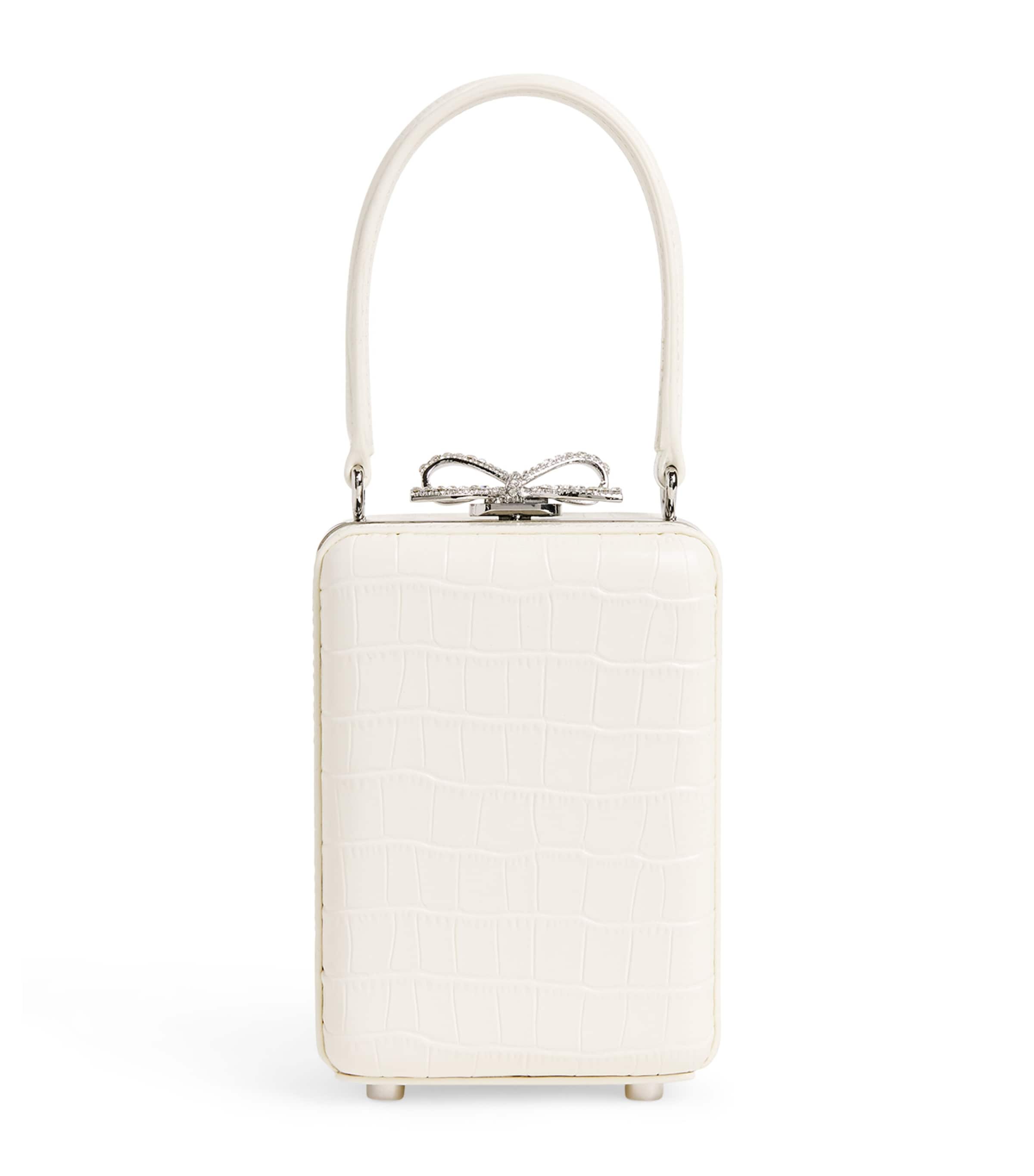 Mini Croc-Embossed Leather Top-Handle Bag