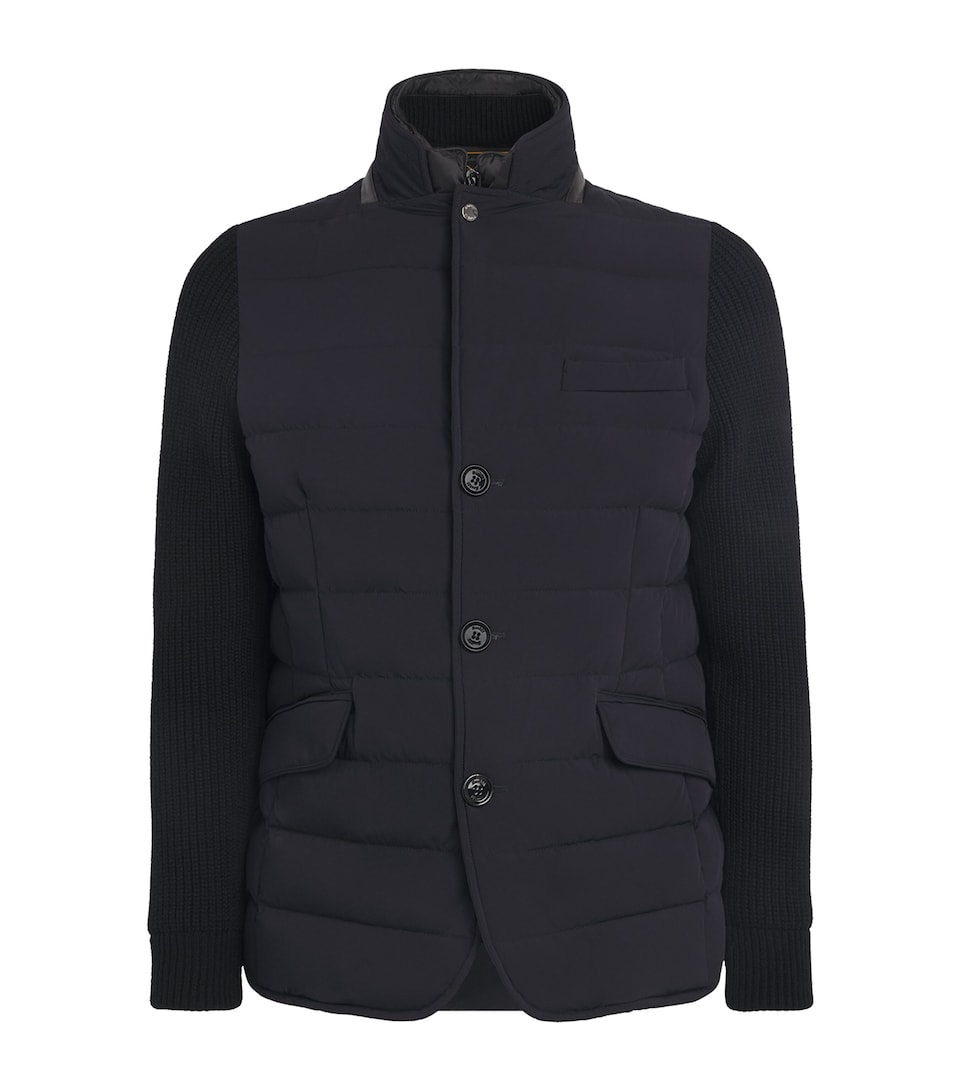 Moorer Mens Hybrid Rogers Jacket Dark Blu