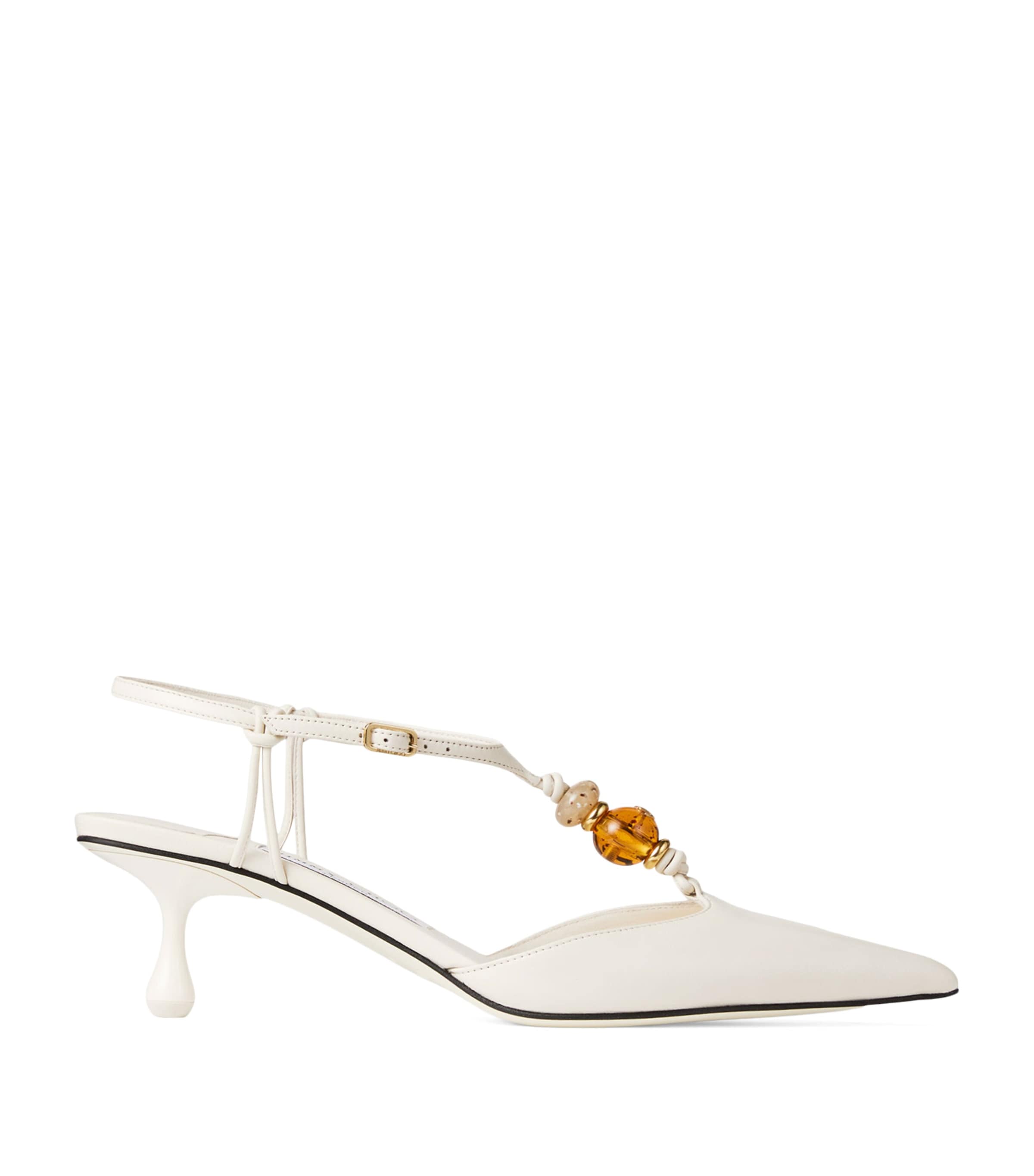 Jimmy Choo Lauri 50 Leather Slingback Pumps Latte Mix