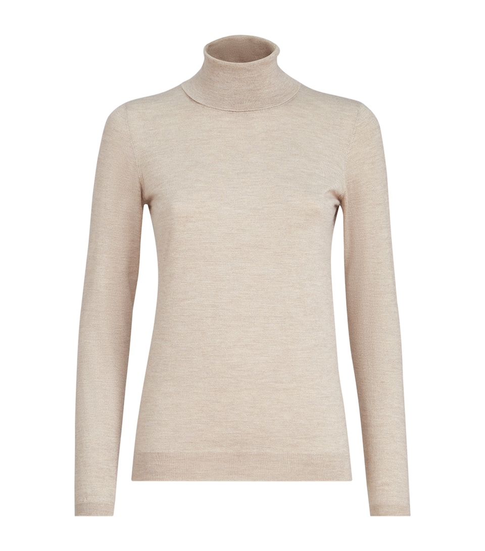 Brunello Cucinelli Womens Cashmere-Silk-Blend Rollneck Sweater