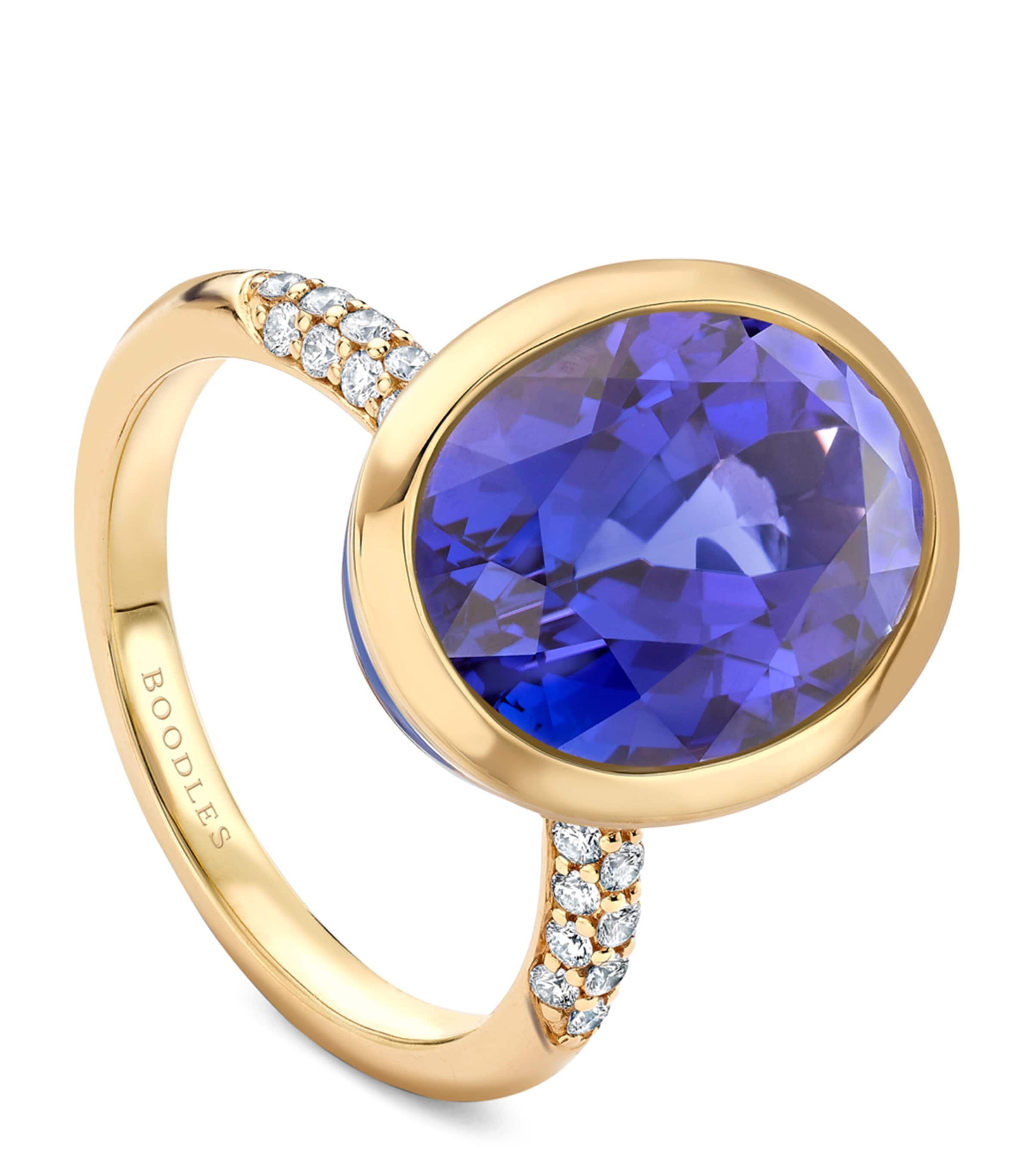 Boodles Yellow Gold, Diamond and Tanzanite Dolce Vita Oval Ring Yellow Gold
