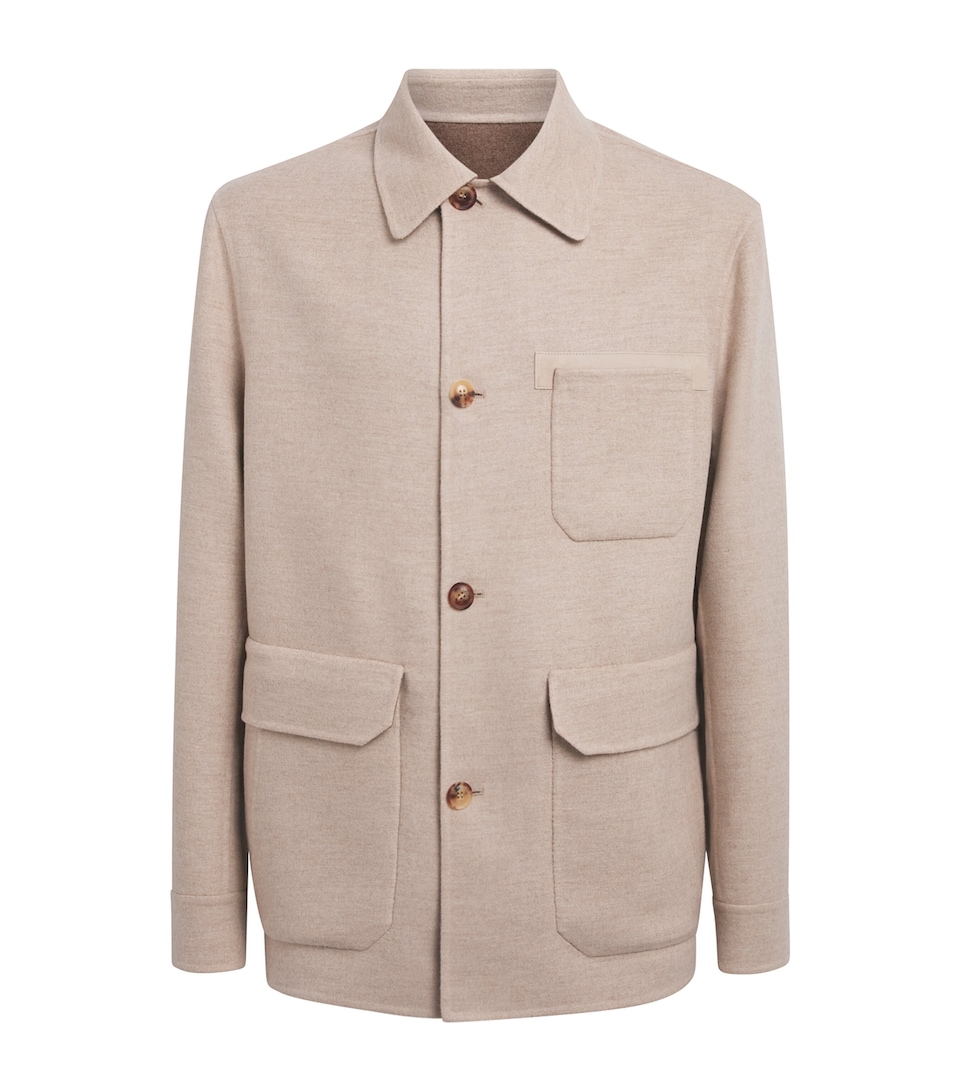 Brett Johnson Mens Cashmere Double-Chore Shacket Selosse