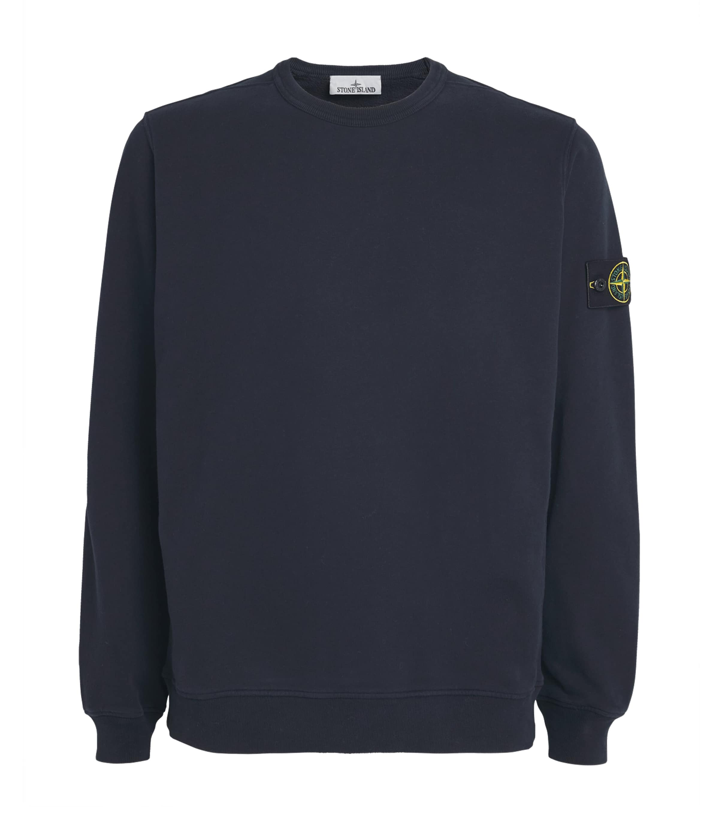 Stone Island Mens Cotton Compass Logo Sweatshirt