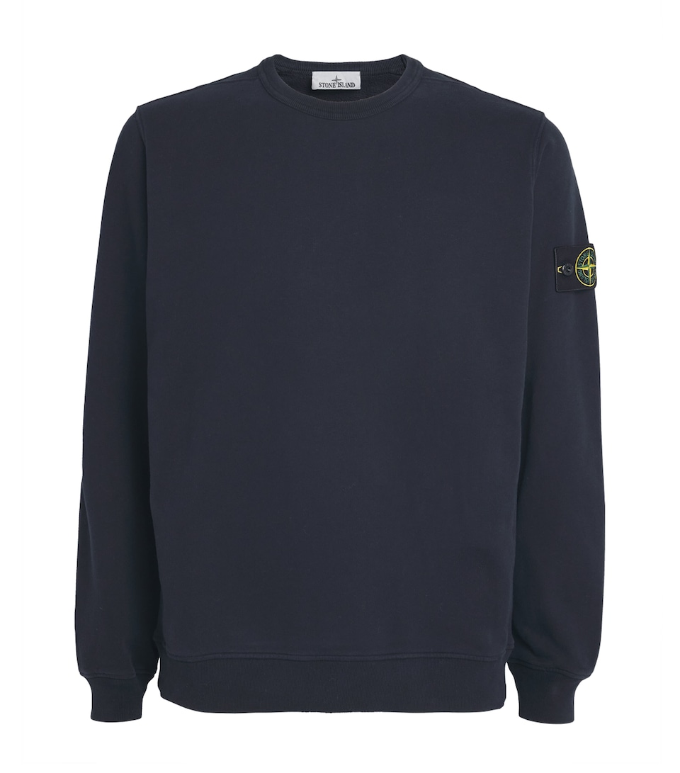 Stone Island Mens Cotton Compass Logo Sweatshirt