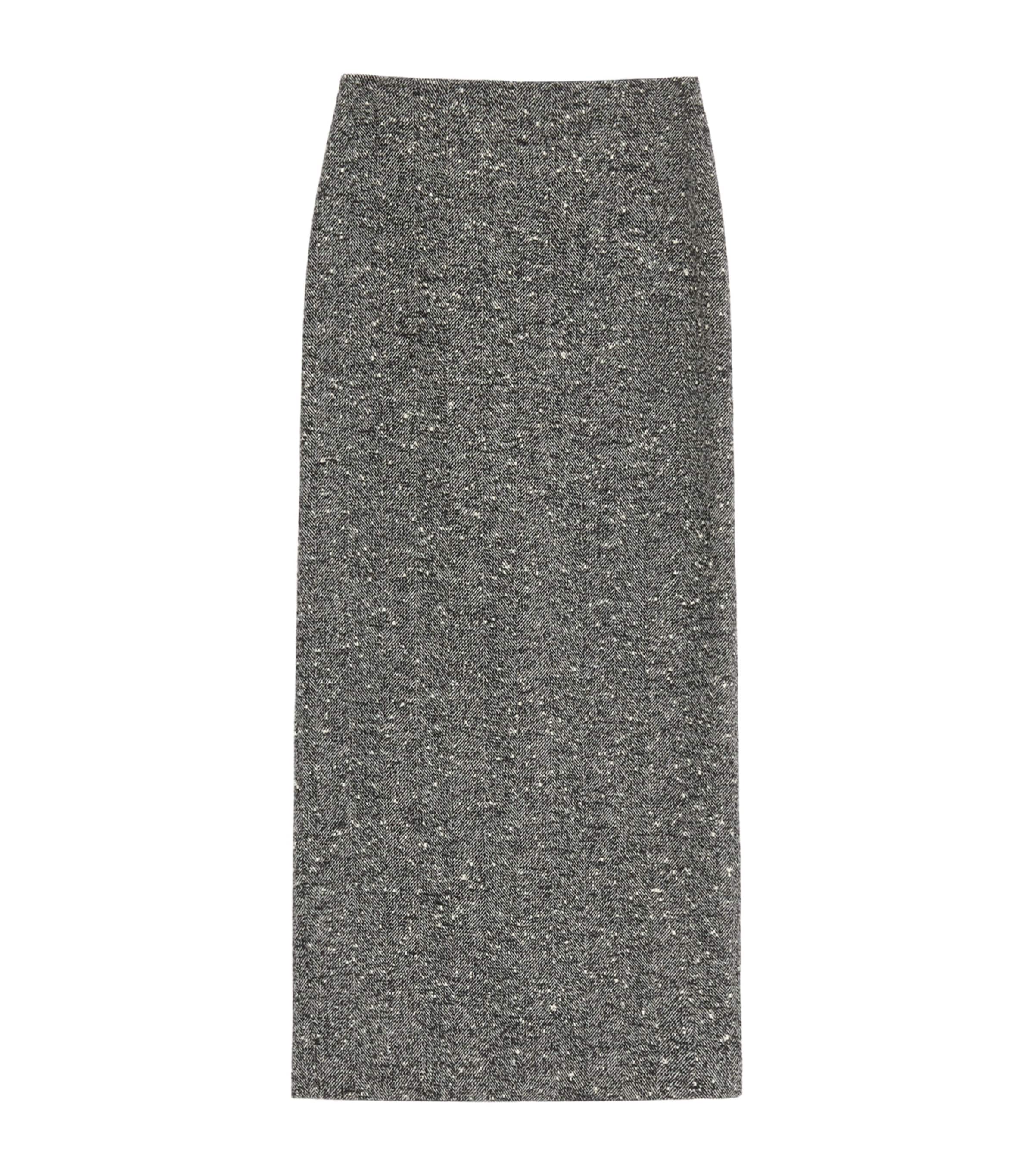 Valentino Womens Wool-Blend Midi Skirt