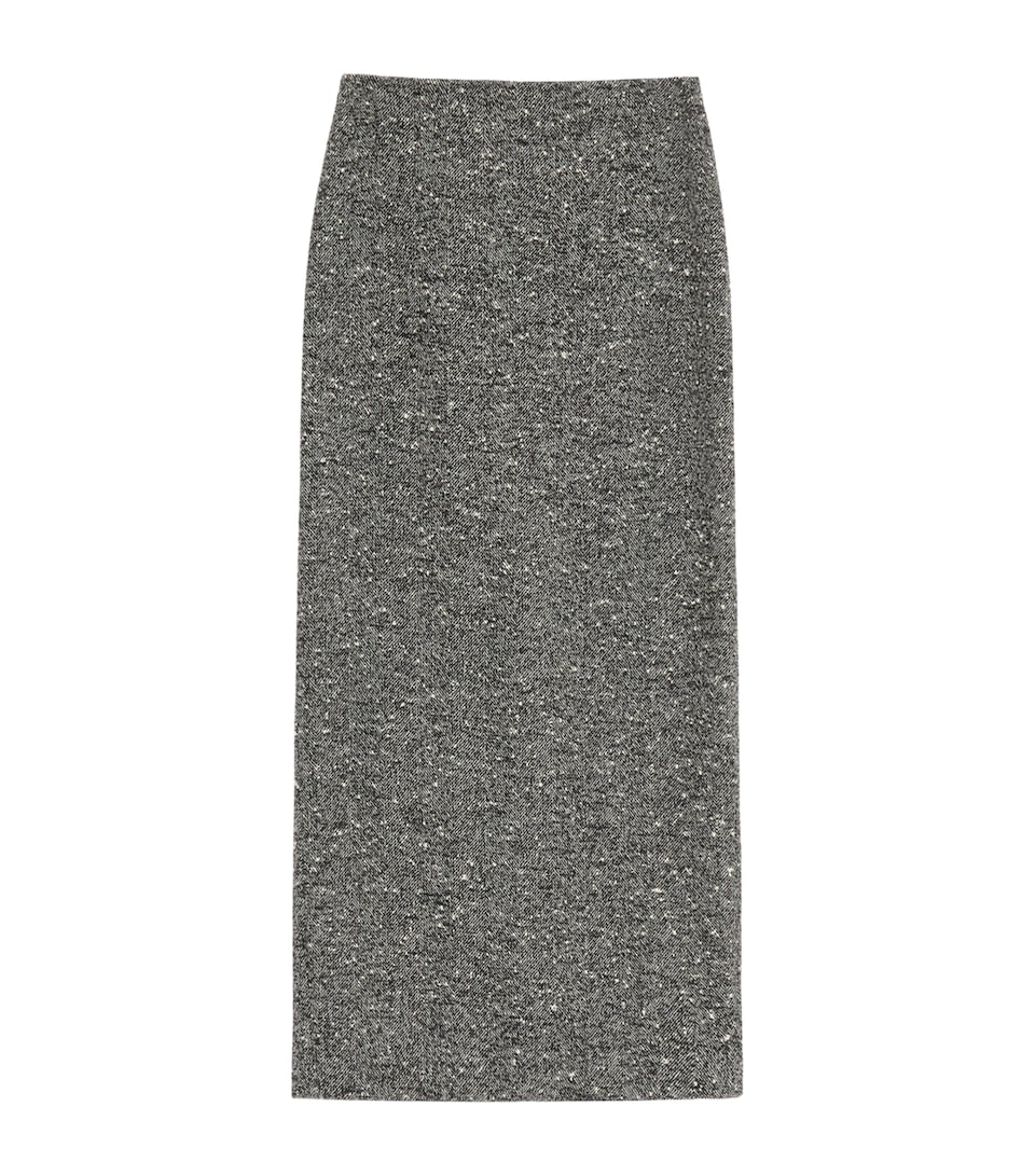Valentino Womens Wool-Blend Midi Skirt