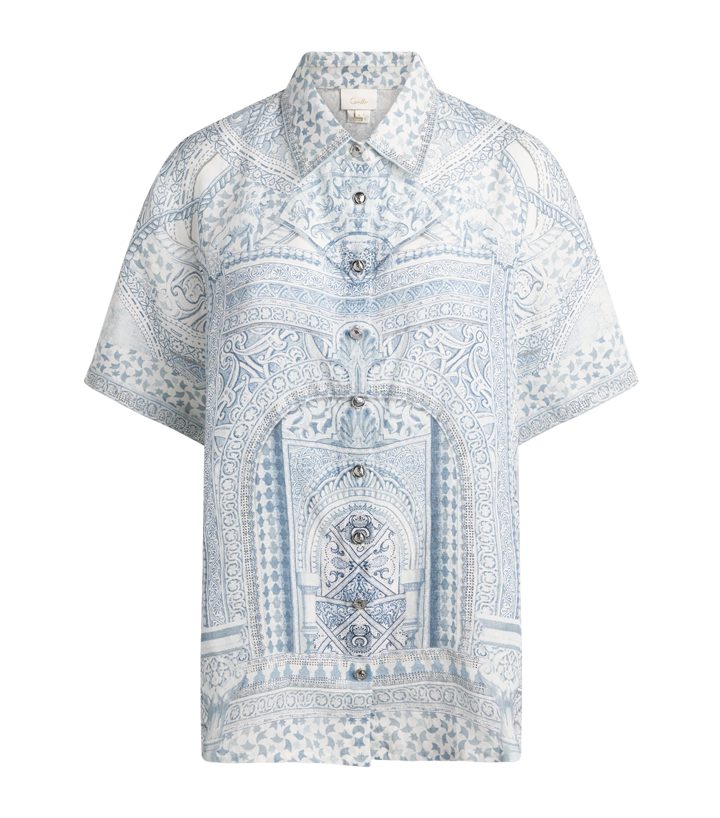 Camilla Womens Linen Printed Shirt Humoalha