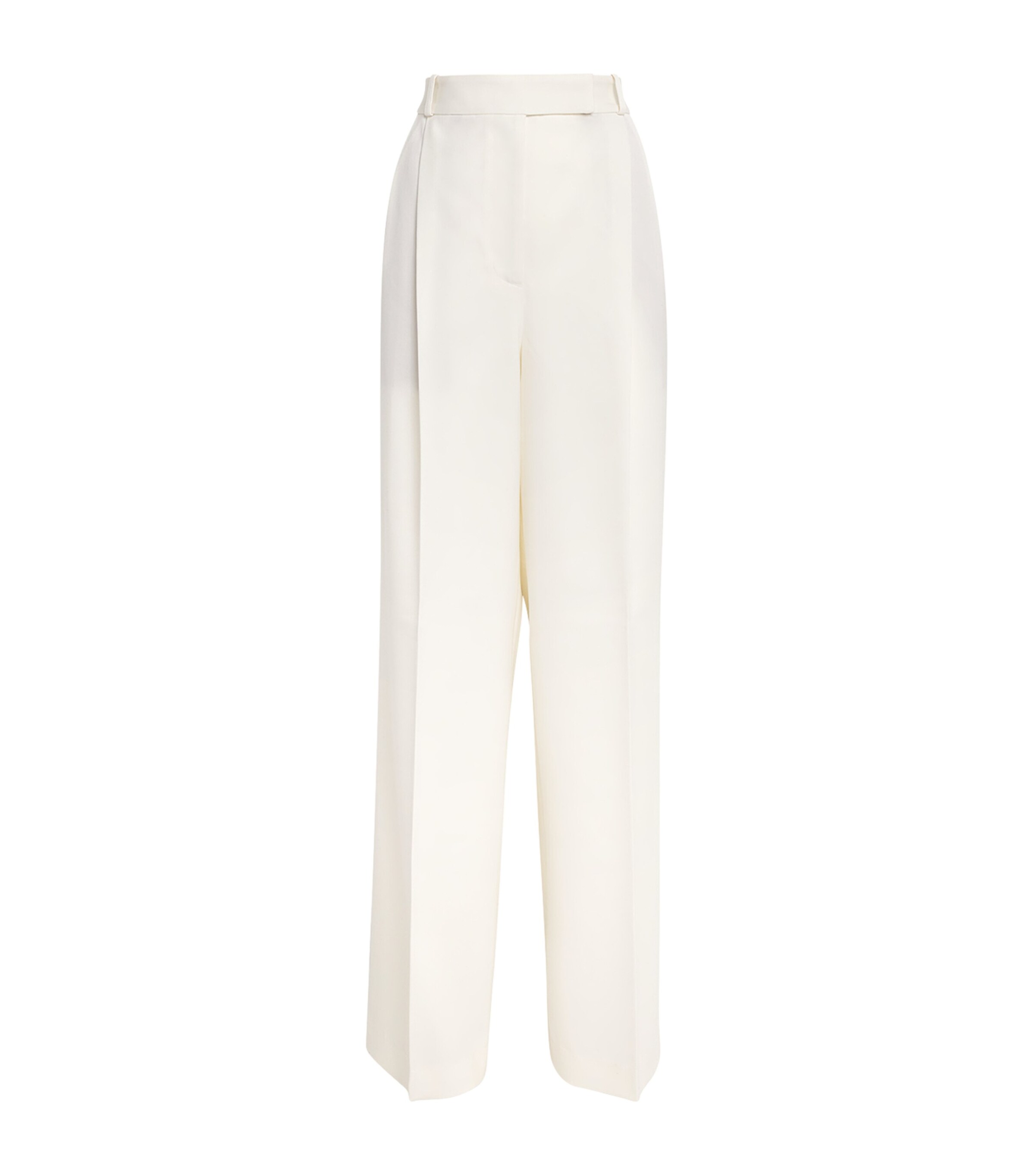 Wool-Blend Wide-Leg Trousers
