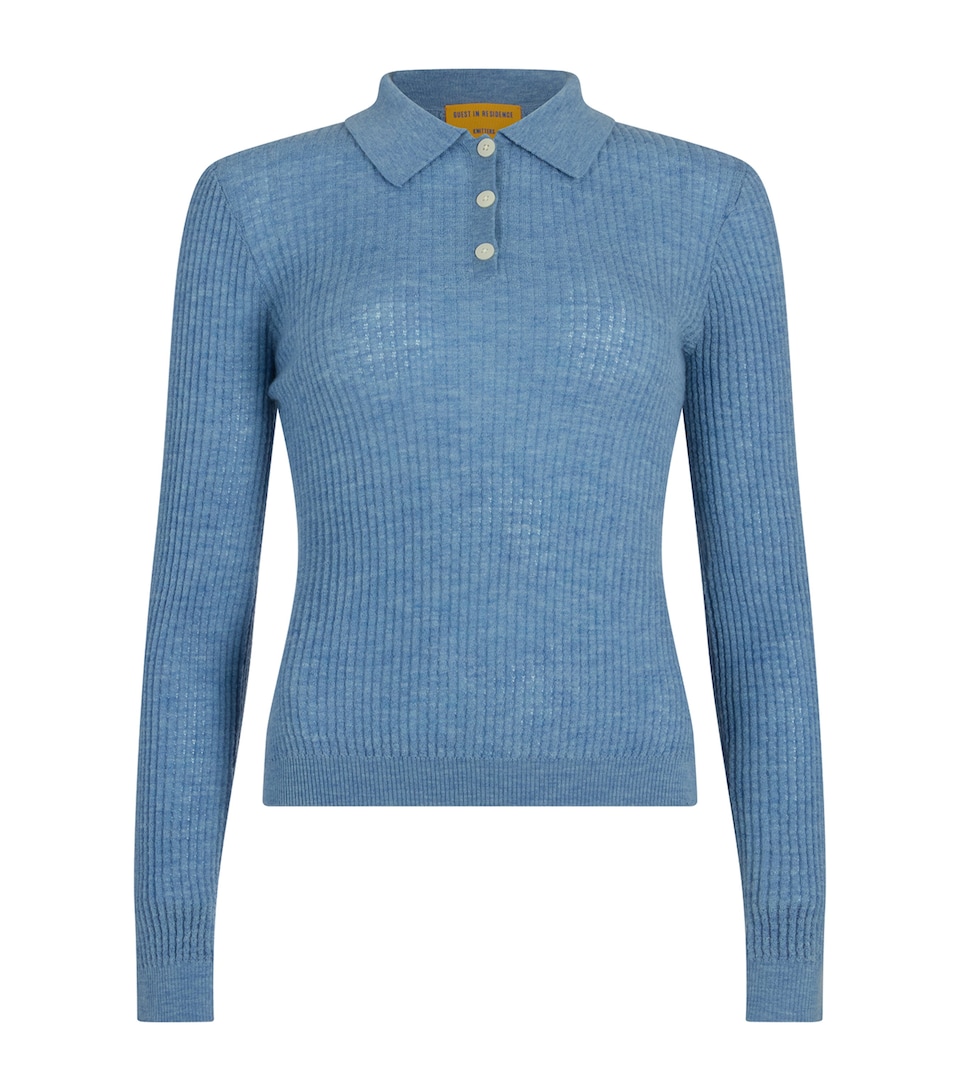 Cashmere Shrunken Polo Shirt