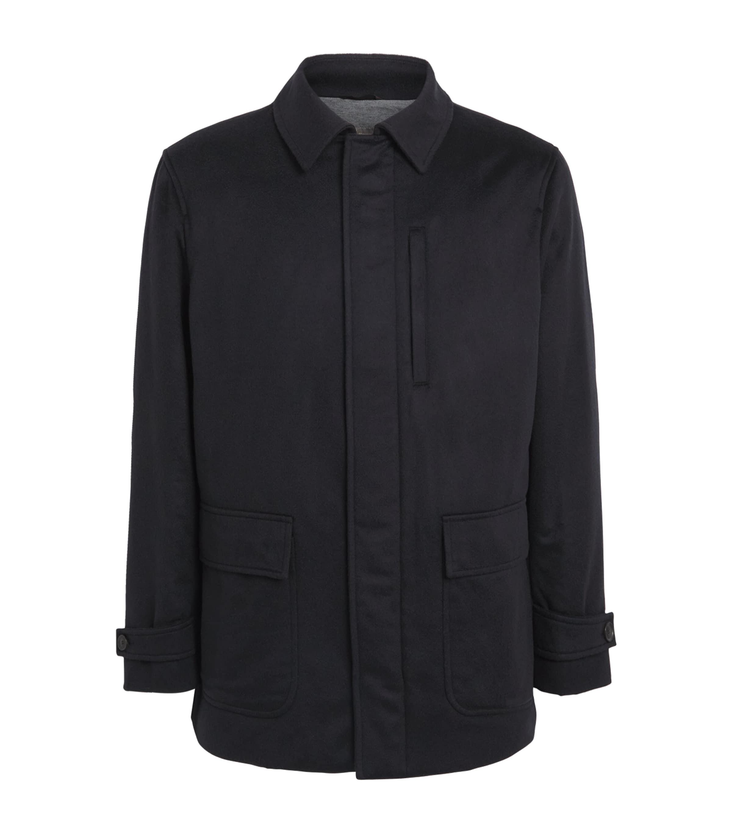 N.Peal Mens Cashmere Weekend Coat Navy Chocolate Fur