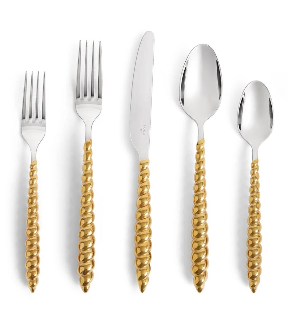 L'Objet x Jessica McCormack Stainless Steel 5-Piece Cutlery Set Gold