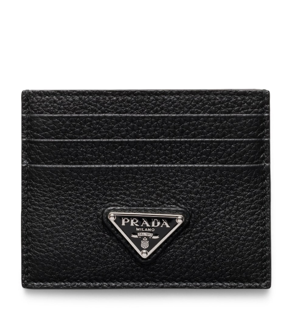 Prada Leather Triangle Card Holder