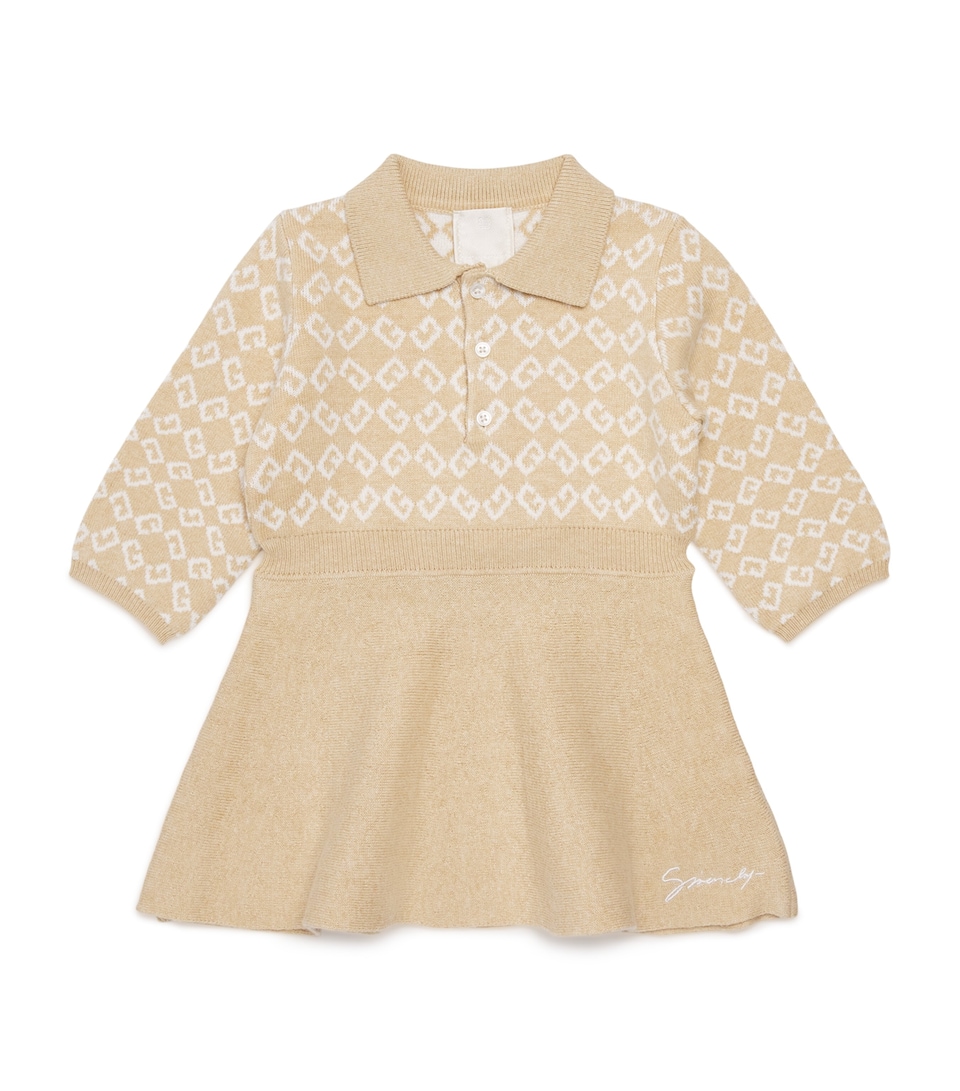 Cotton-Cashmere Monogram Dress (6 Months-3 Years)