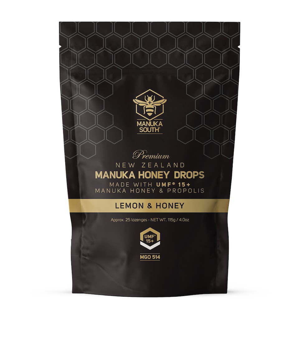 MANUKA SOUTH Manuka Honey UMF 15+ & Propolis Lemon Honey Drops (Pack of 25)