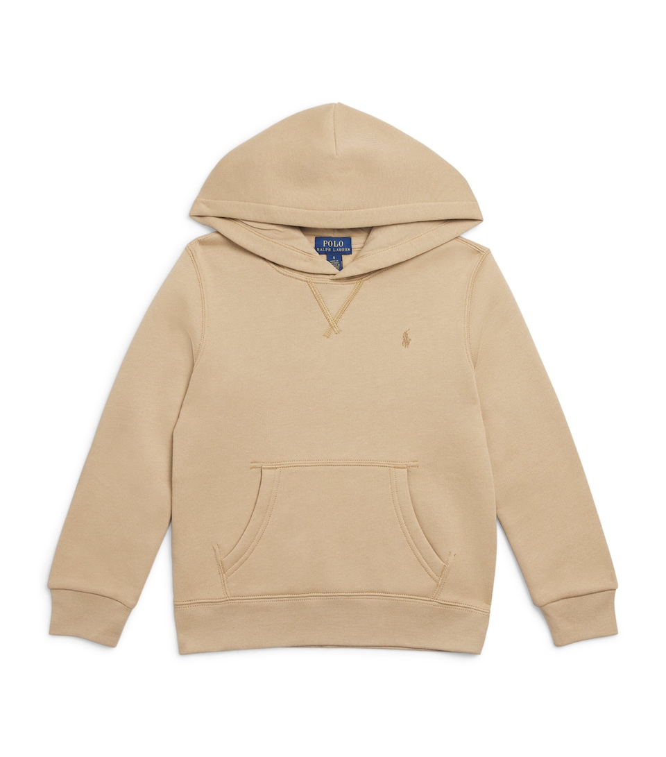 Ralph Lauren Kids Cotton-Blend Polo Pony Hoodie (6-14 Years) Khaki