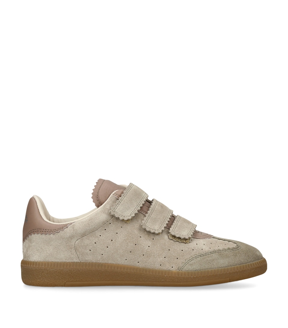 Isabel Marant Suede Velcro Beth Sneakers Taupe