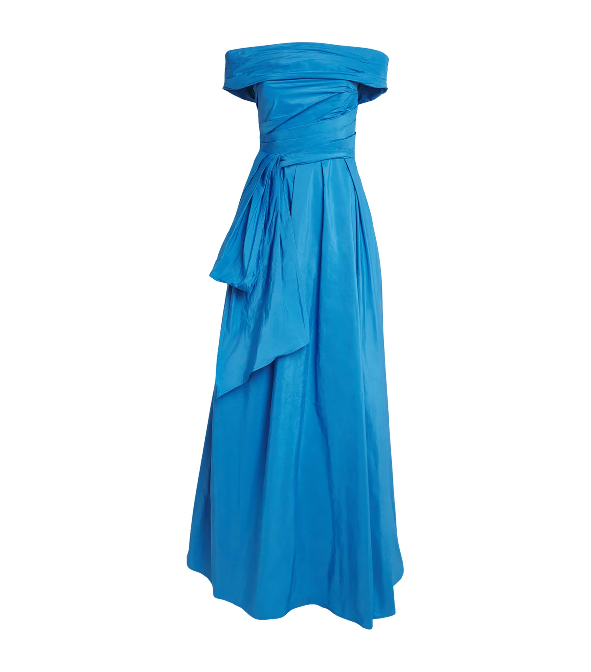 Taffeta Off-The-Shoulder Gown