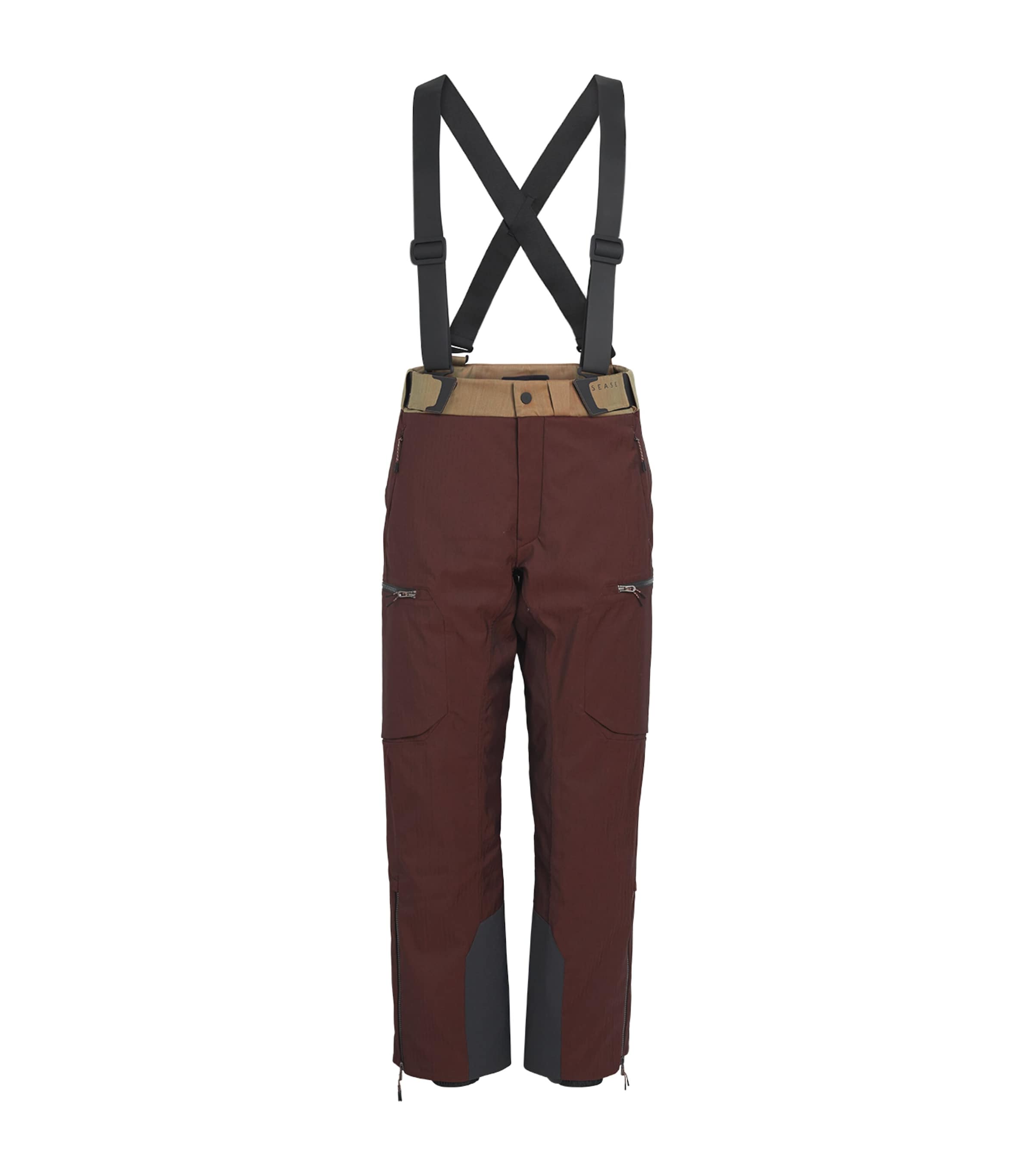 Sease Mens Wool-Blend Solaro Ski Trousers Red Gum