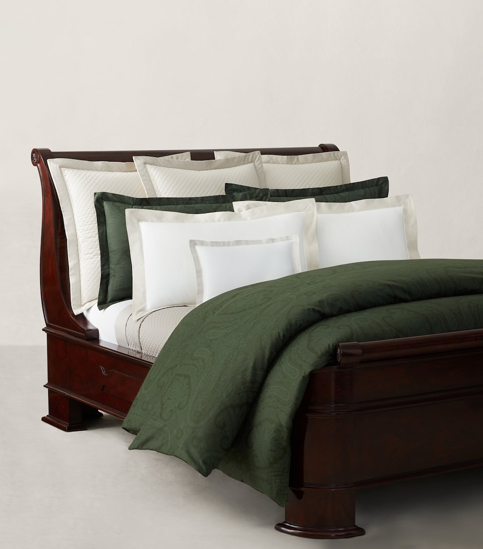 Ralph Lauren Home Doncaster Double Flat Sheet (240cm x 280cm) Dark Green