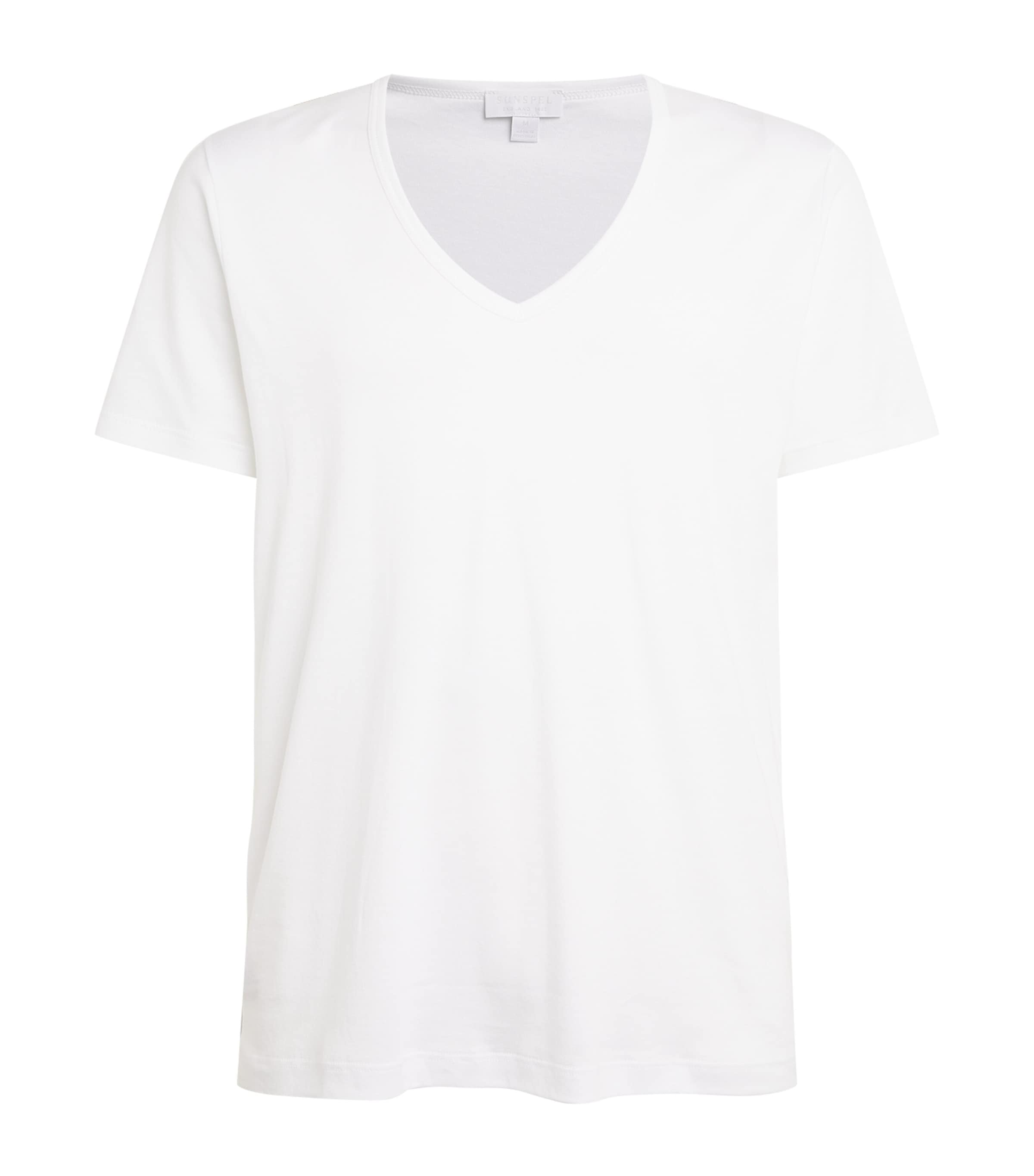 Sea Island Cotton V-Neck T-Shirt