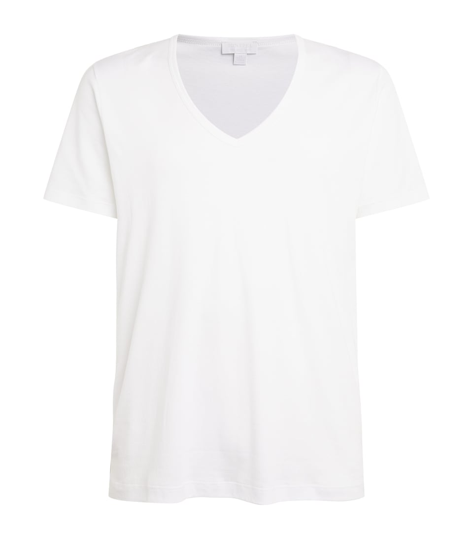 Sea Island Cotton V-Neck T-Shirt