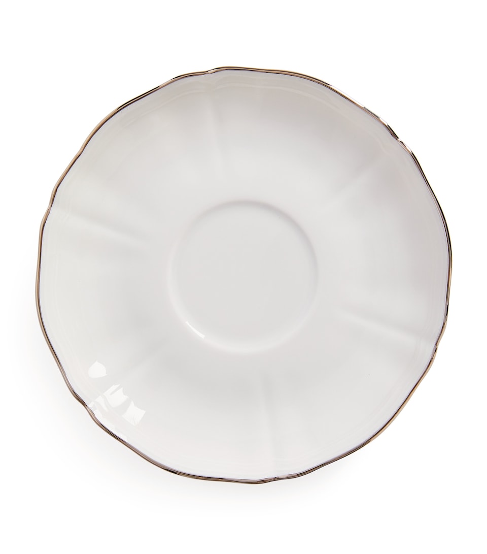 Porcelain Corona Platino Tea Saucer (15cm)