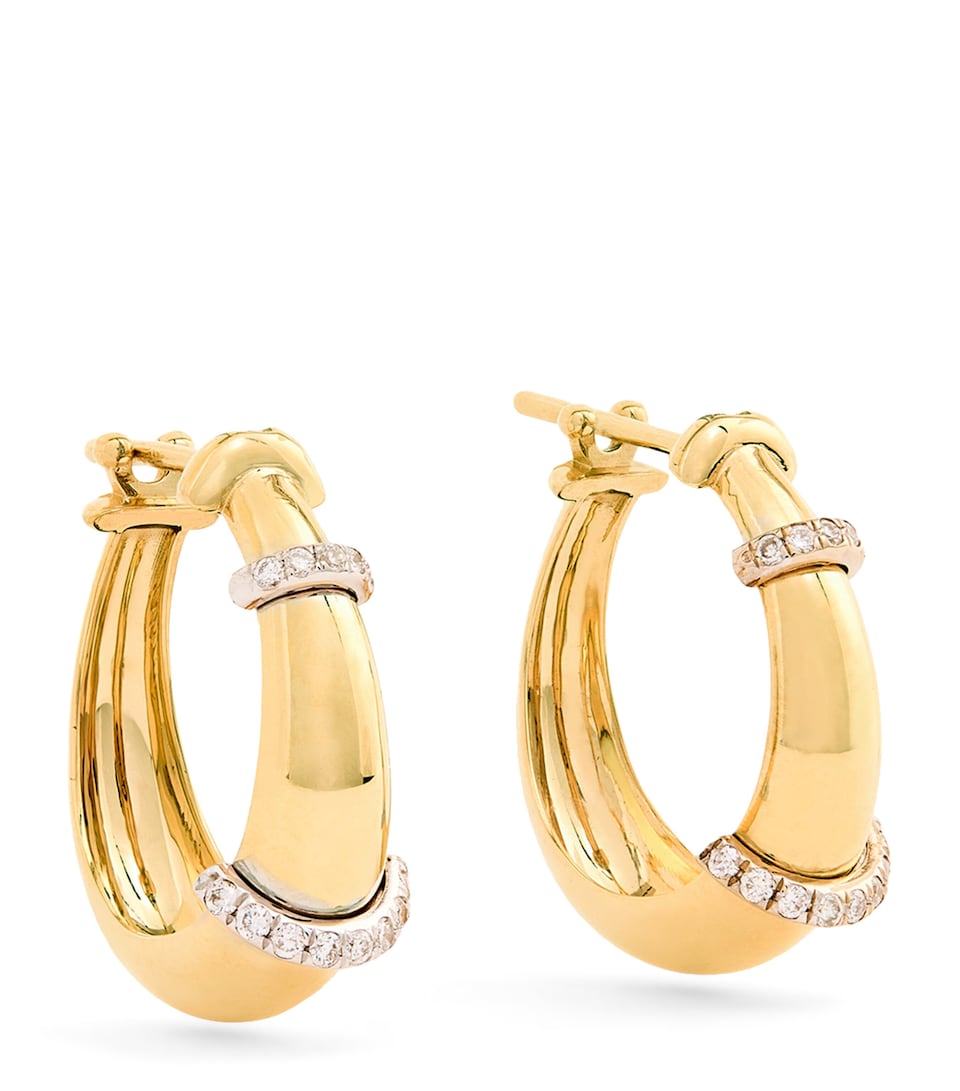 Yellow Gold and Diamond Lot N*91 Bouy Earrings