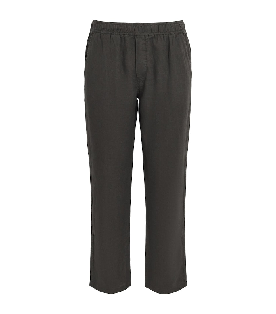 SAMSOE SAMSOE Mens Organic Cotton-Blend Jabari Straight Trousers Black Olive